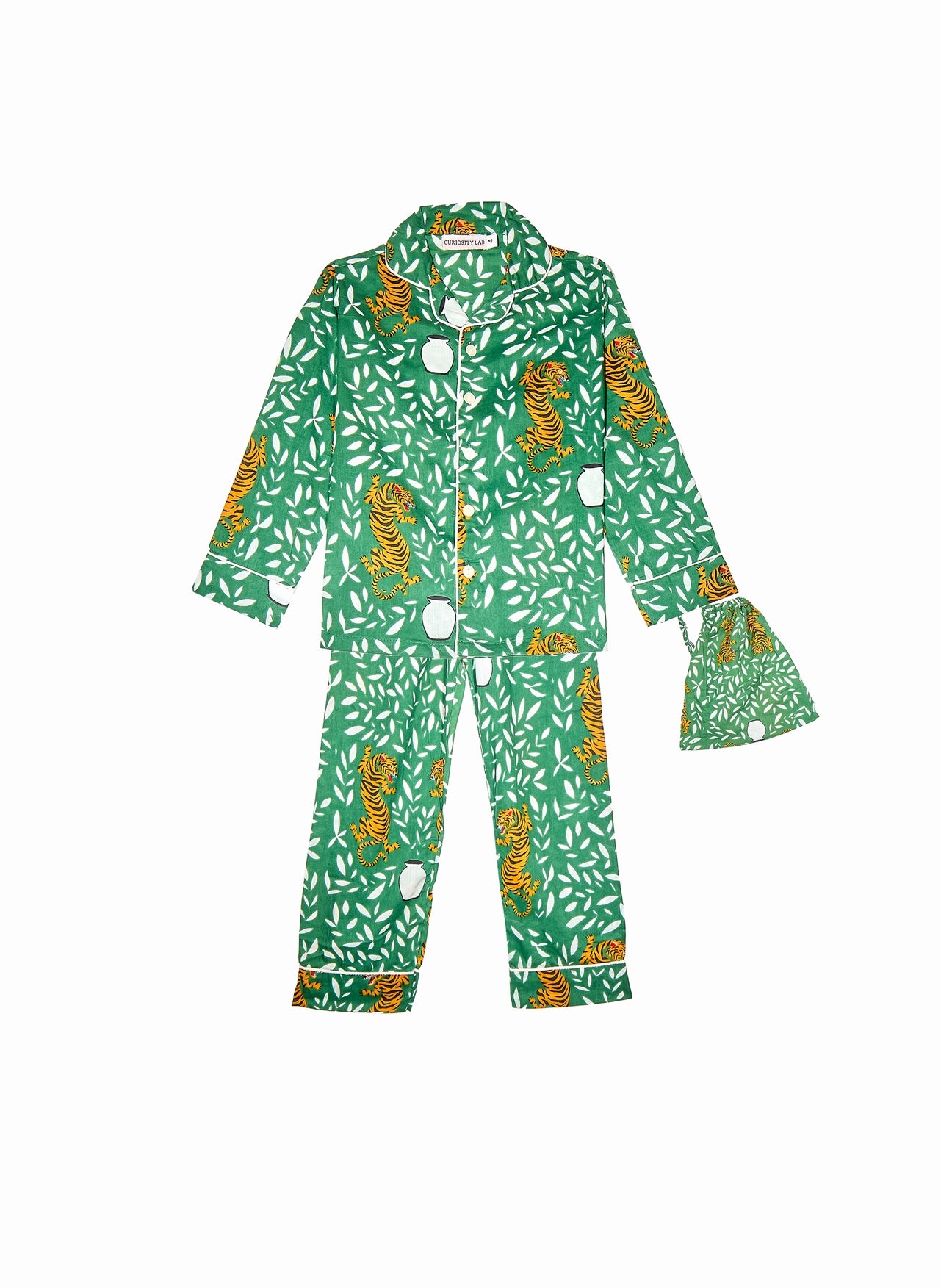 Pyjama Set Mandu Kids BAGHEERA VERT
