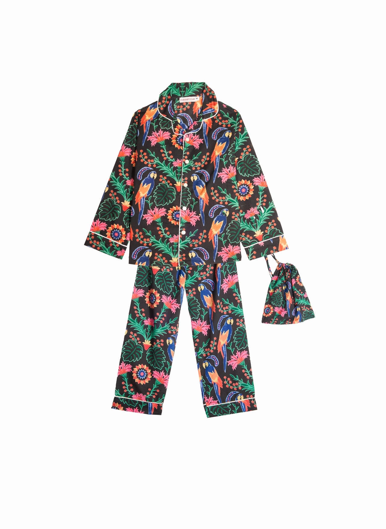 Pyjama Set Mandu Kids PARROT BLACK