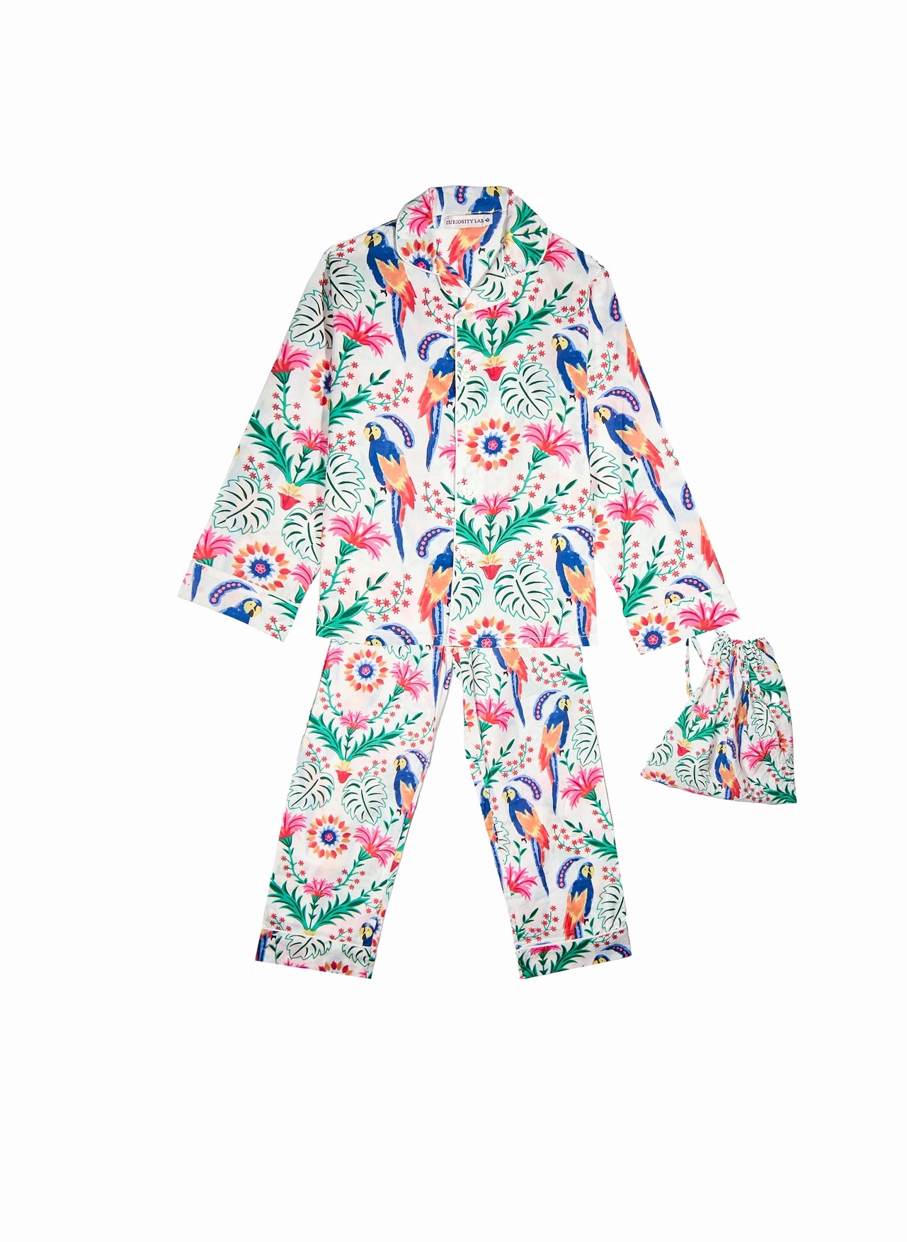 Pyjama Set Mandu Kids PARROT WHITE