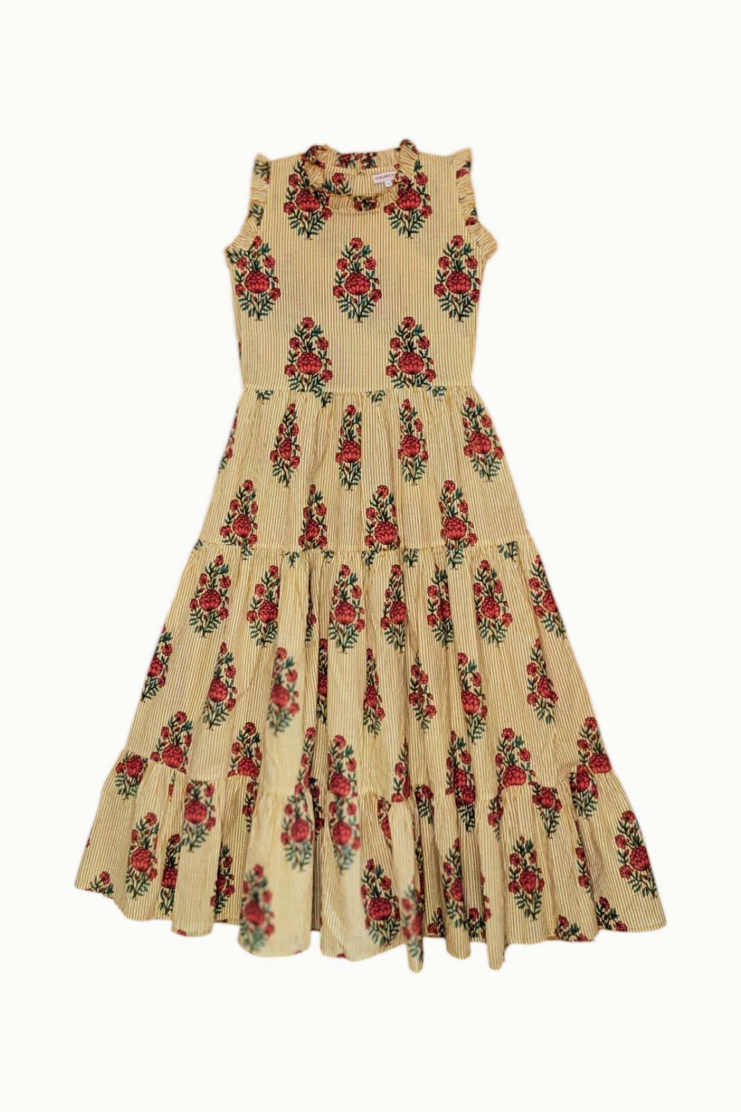 robe frill coton indien