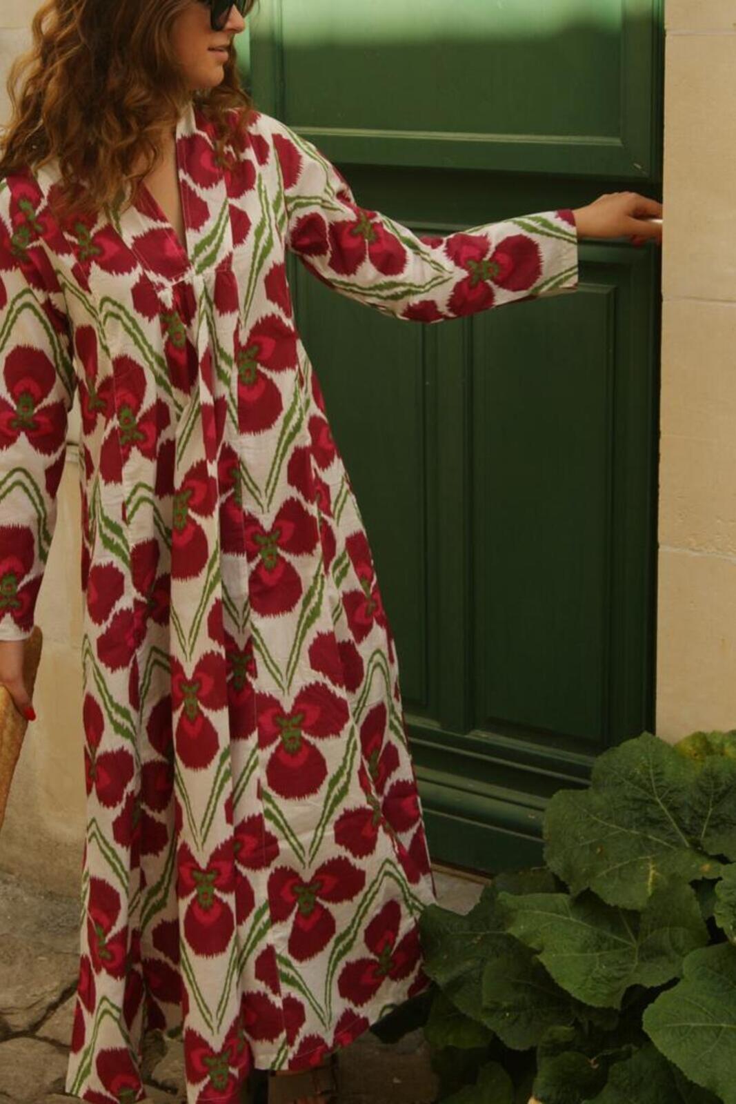 robe manche longue palladio coton indien