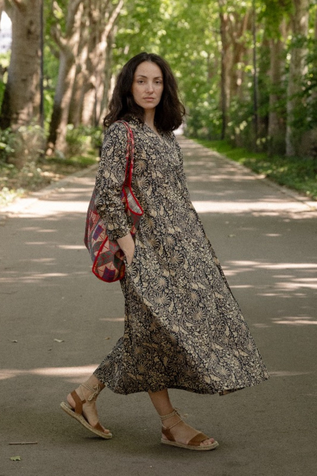 robe manche longue palladio coton indien