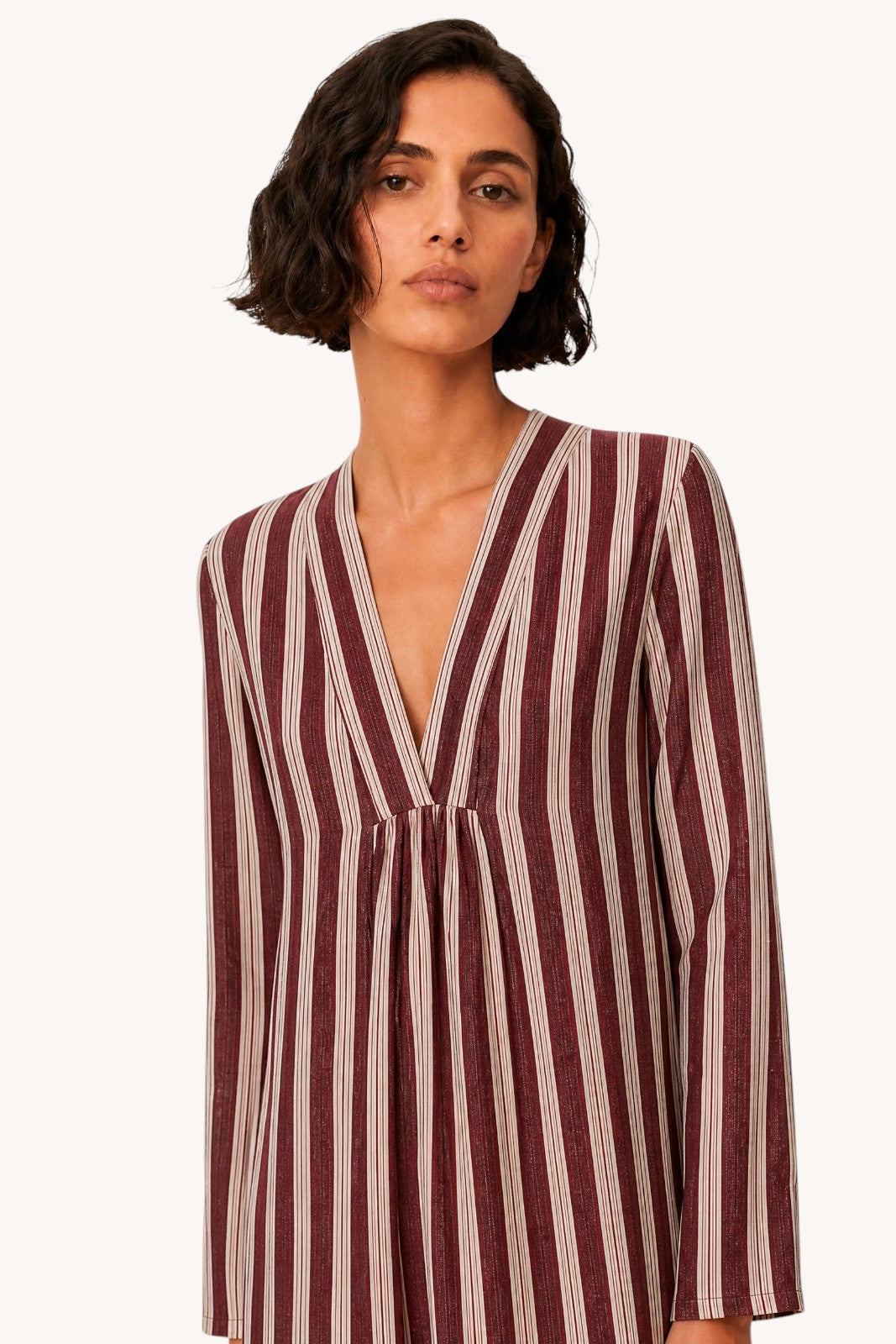 Robe Palladio STRIPES BORDEAUX
