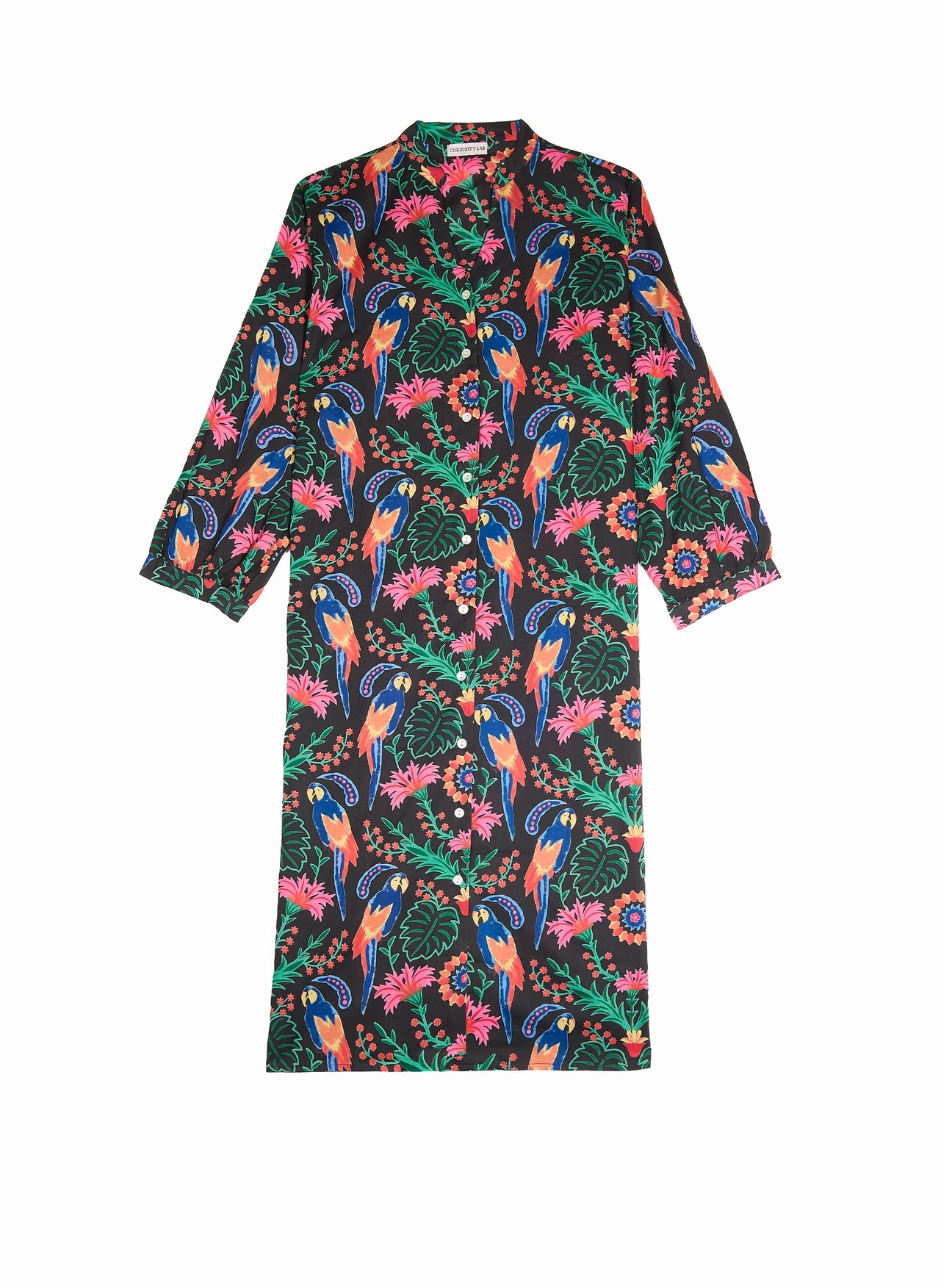 Nightdress Mandu PARROT BLACK