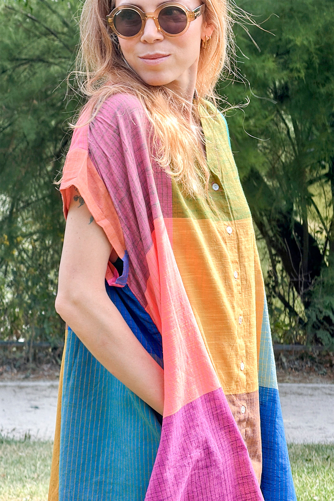 robe meena coton indien