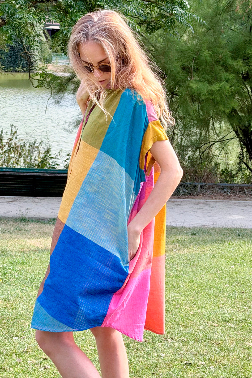robe meena coton indien