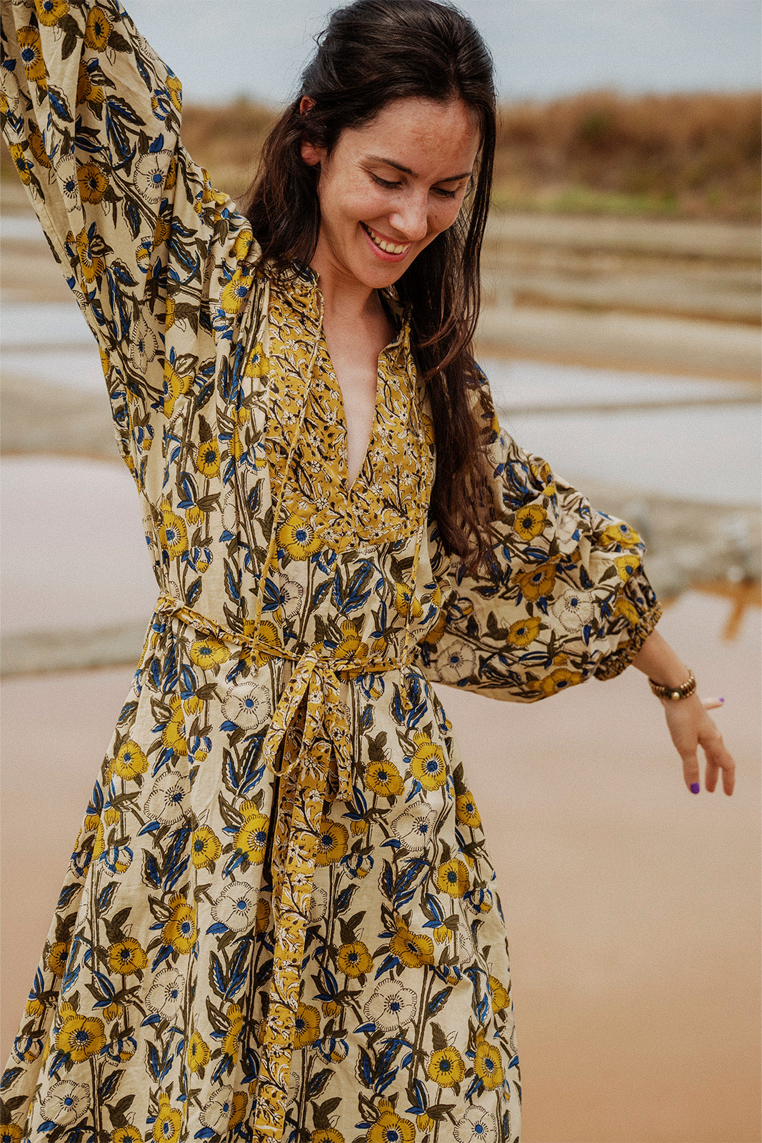 Robe Ruchika POPPIES MOUTARDE