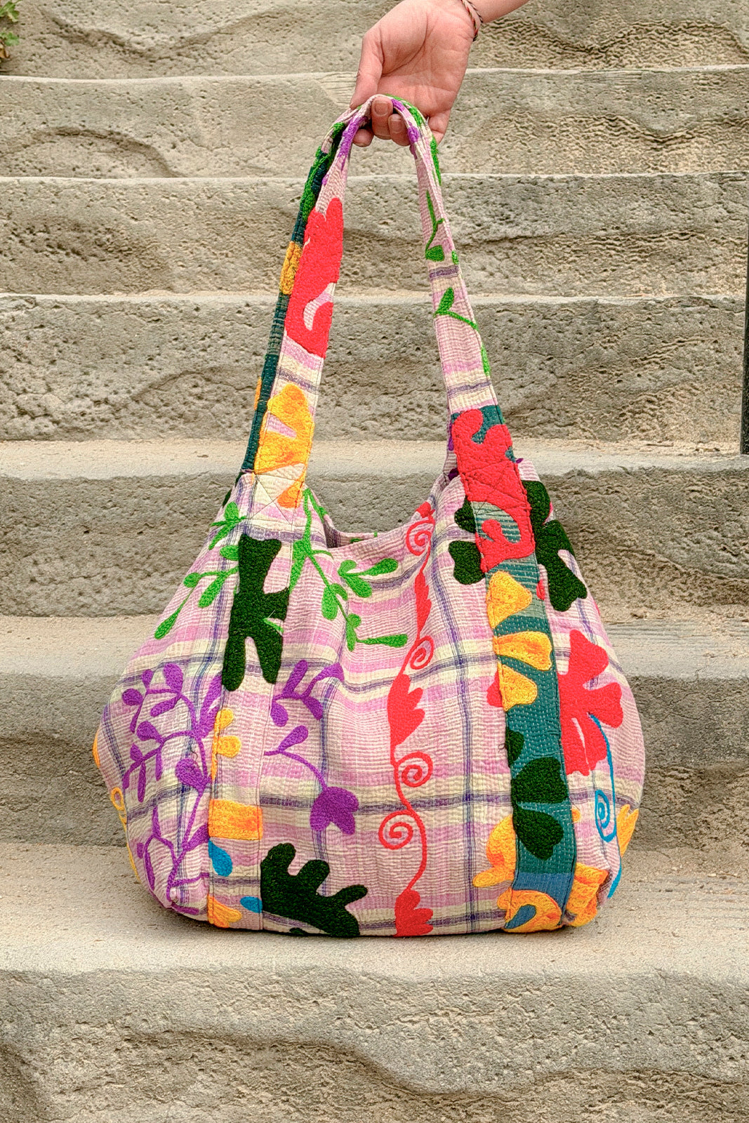 Sac cabas brodé
