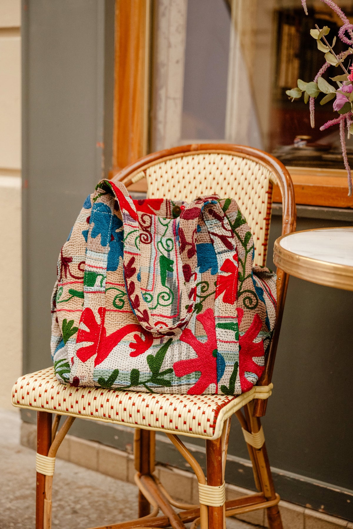 Sac cabas brodé