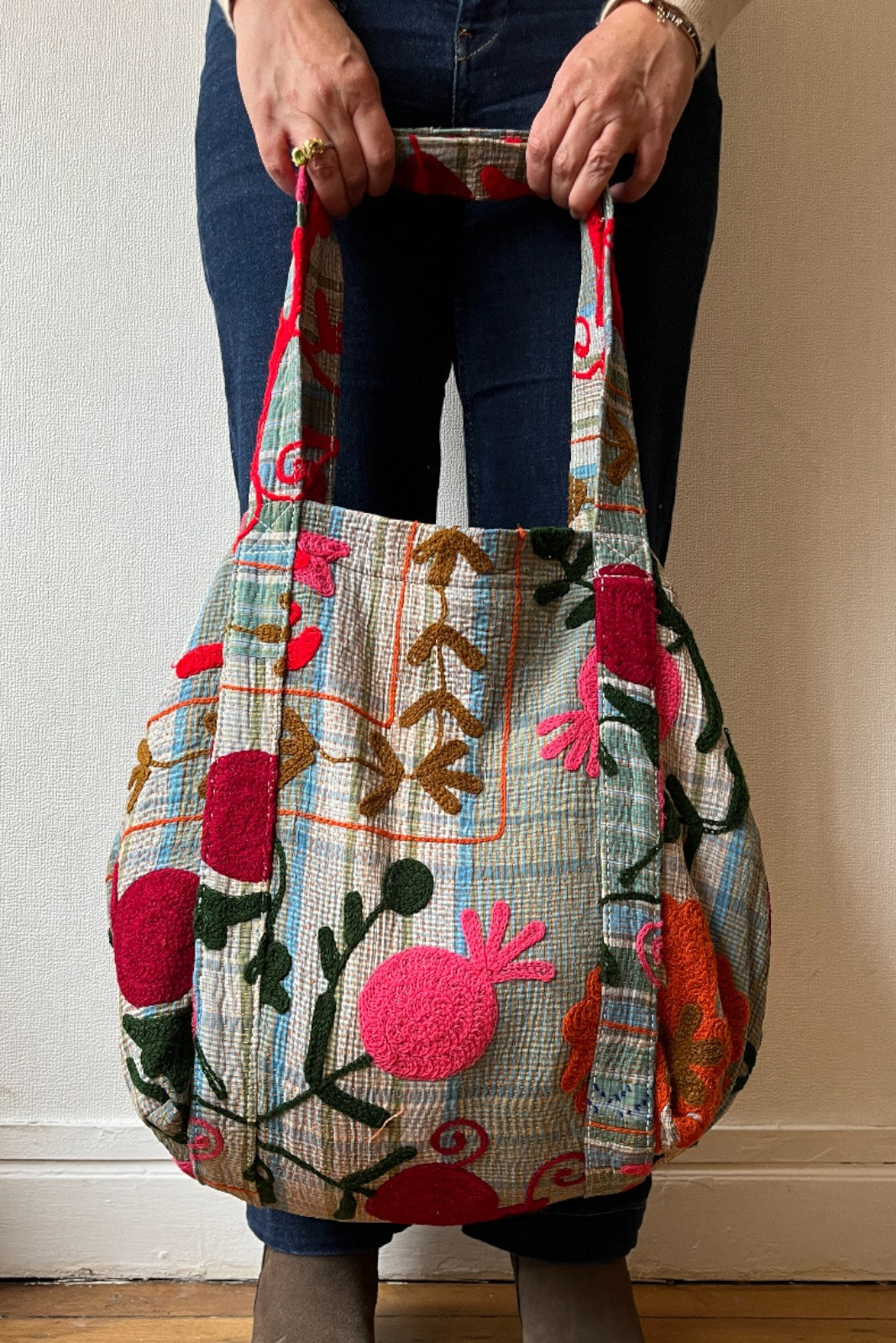sac cabas kantha brode kantha