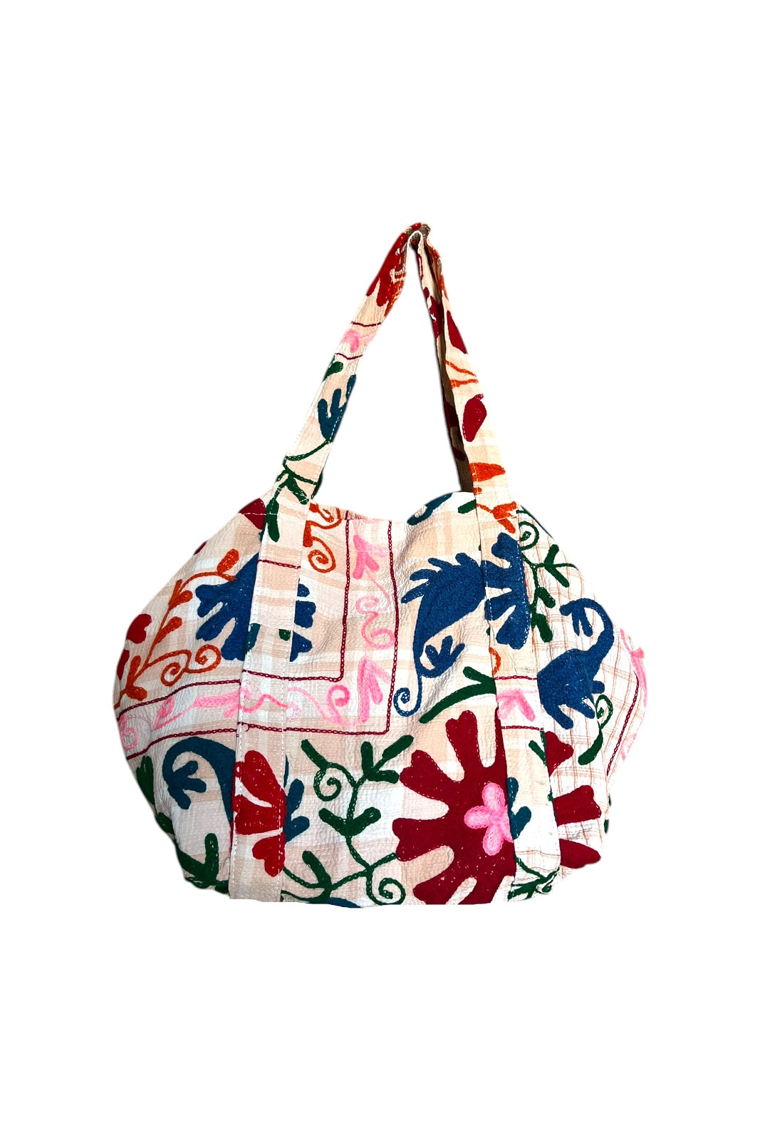 Sac cabas brodé ROSE