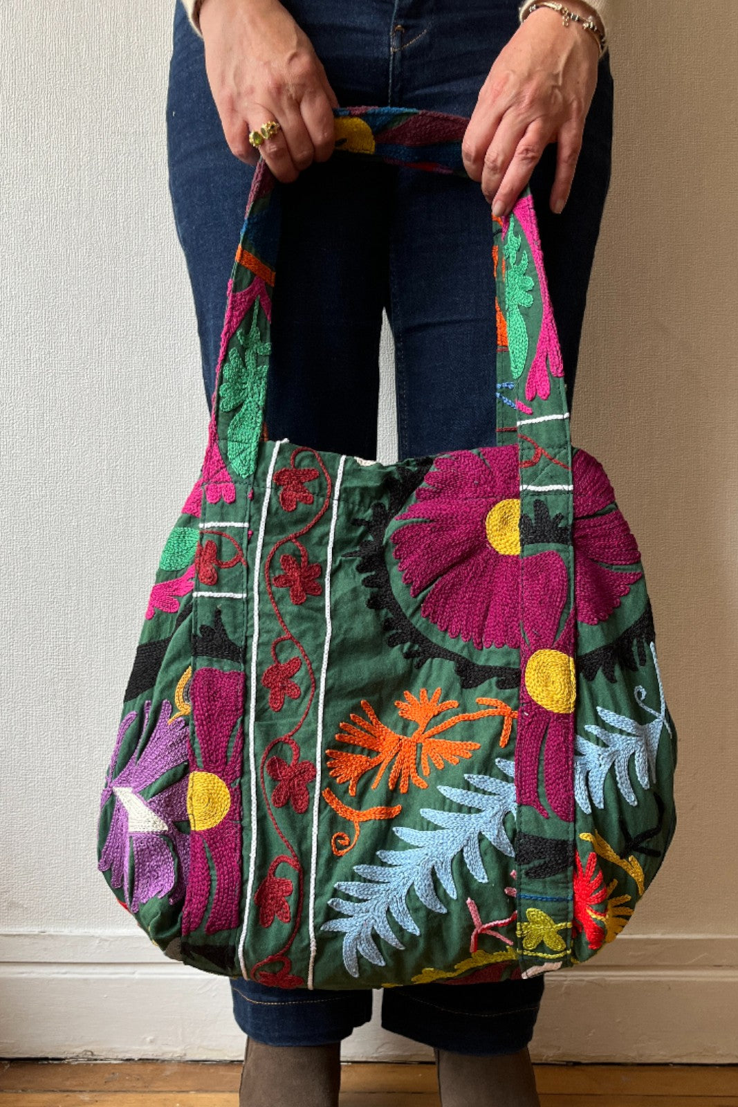 Sac Cabas Suzani VERT