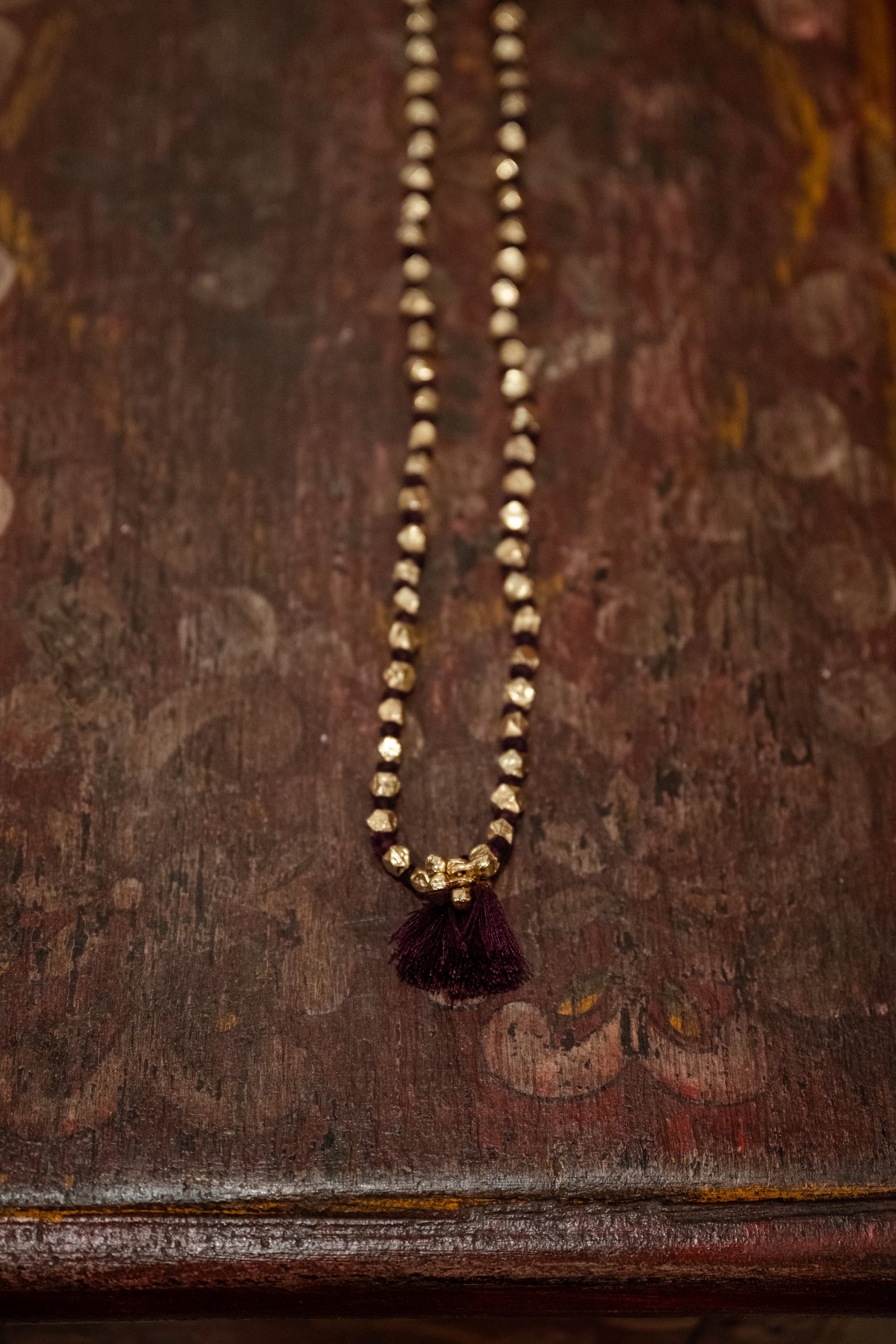 sautoir shanti laiton et fil de coton