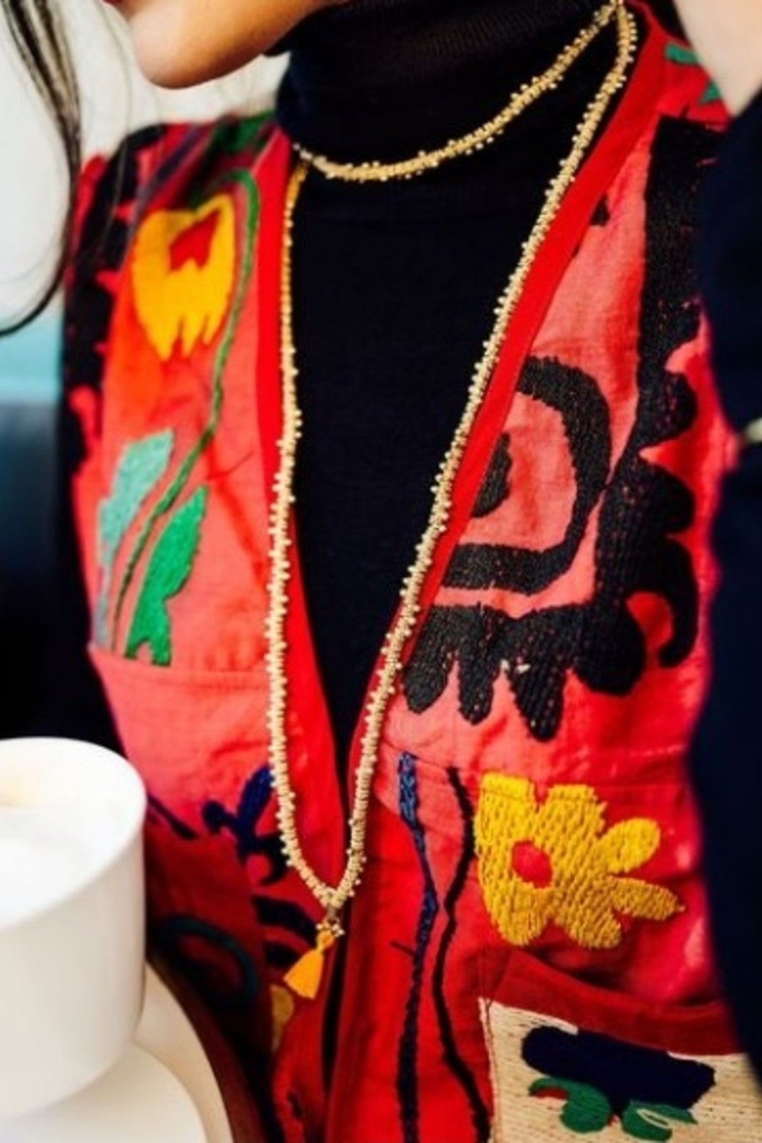 sautoir shanti laiton et fil de coton