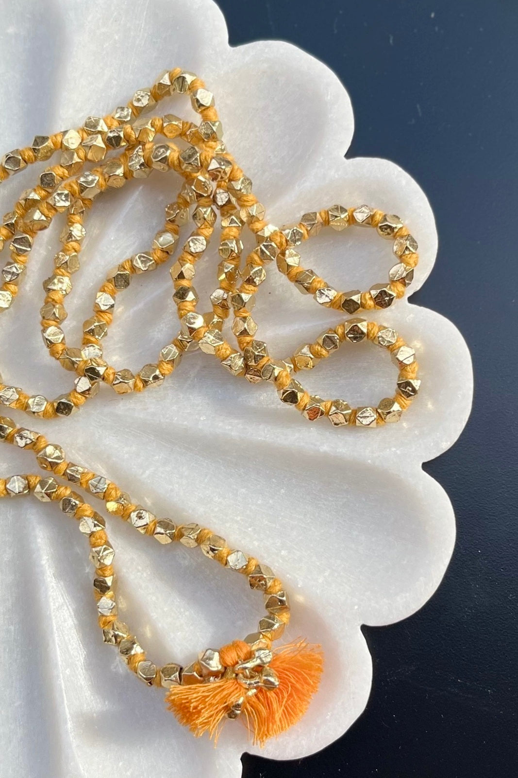 sautoir shanti laiton et fil de coton