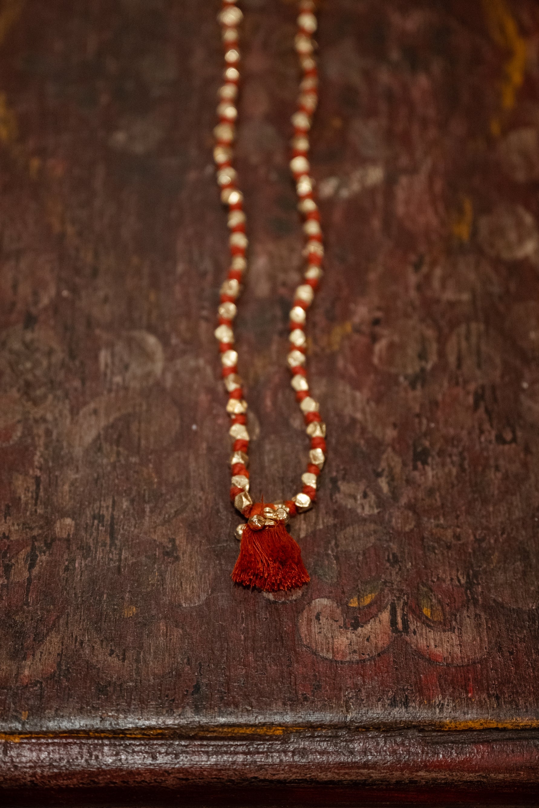 sautoir shanti laiton et fil de coton