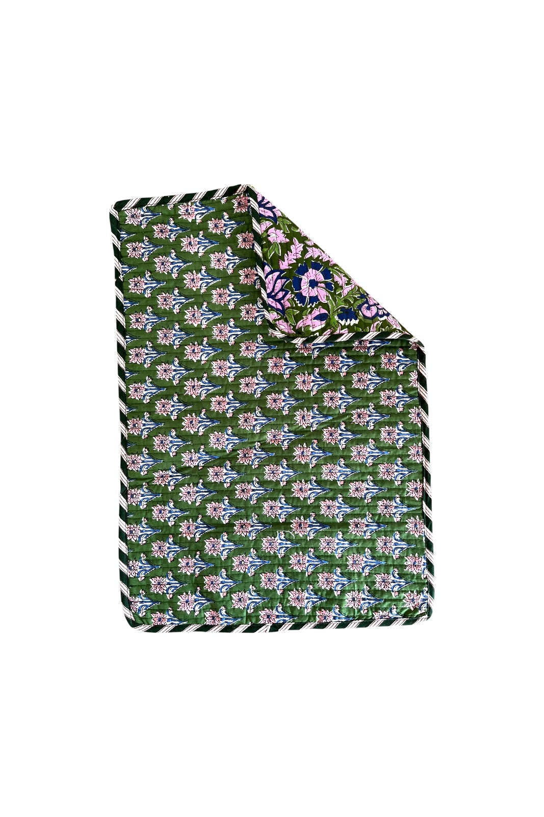 Set de table coton matelassé VERT