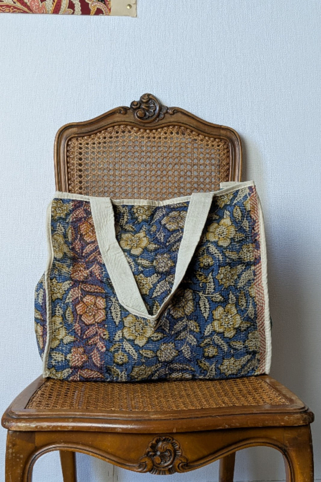 Shopping bag Kantha CREME