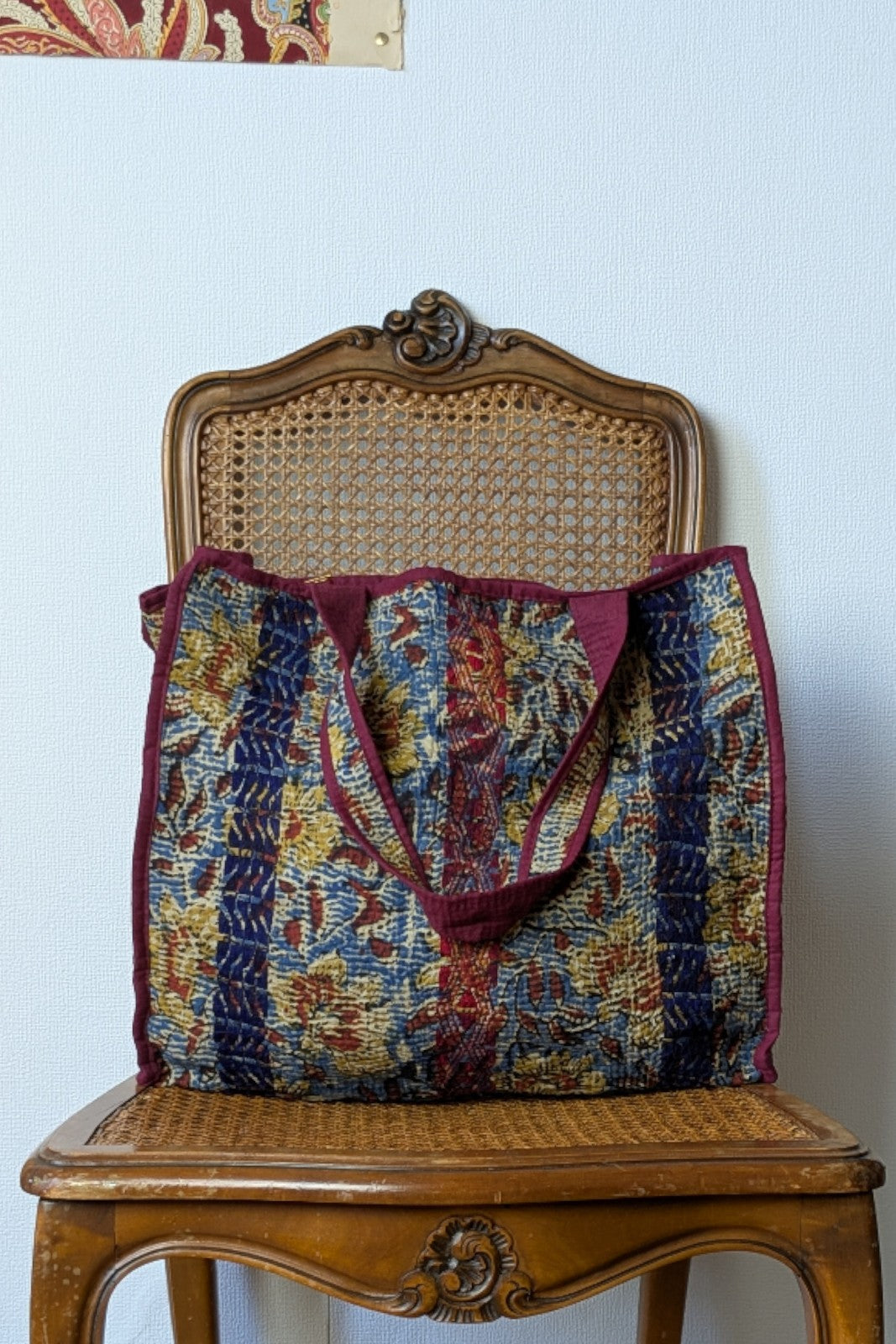Shopping bag Kantha OCRE