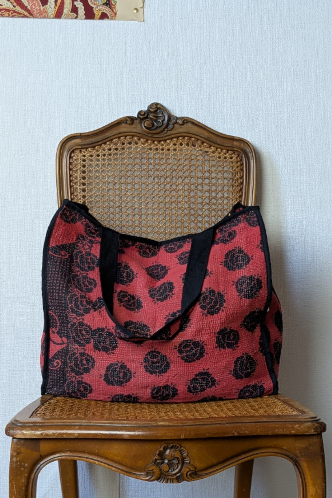 Shopping bag Kantha ROSE