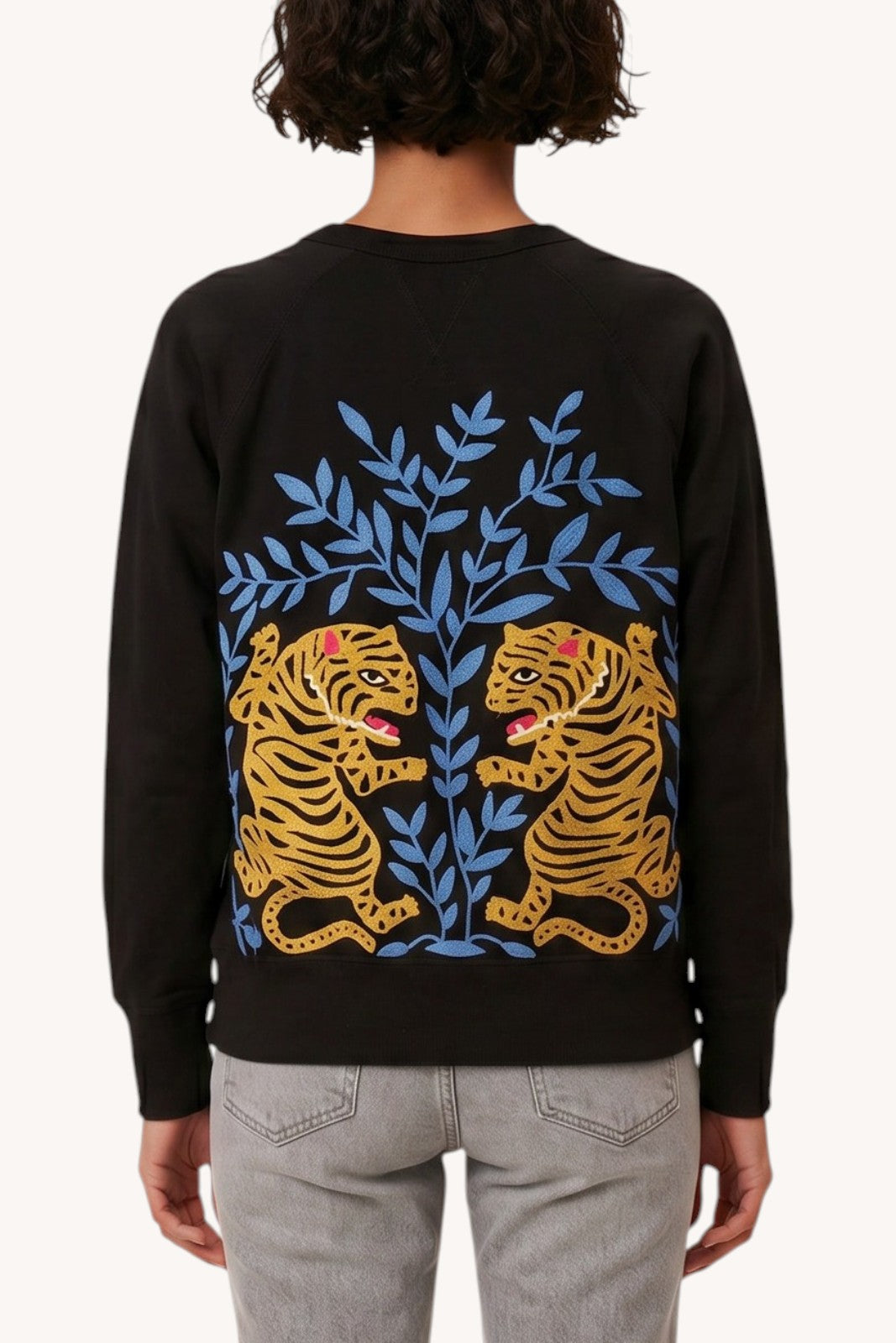 Sweat Tigre brodé NOIR