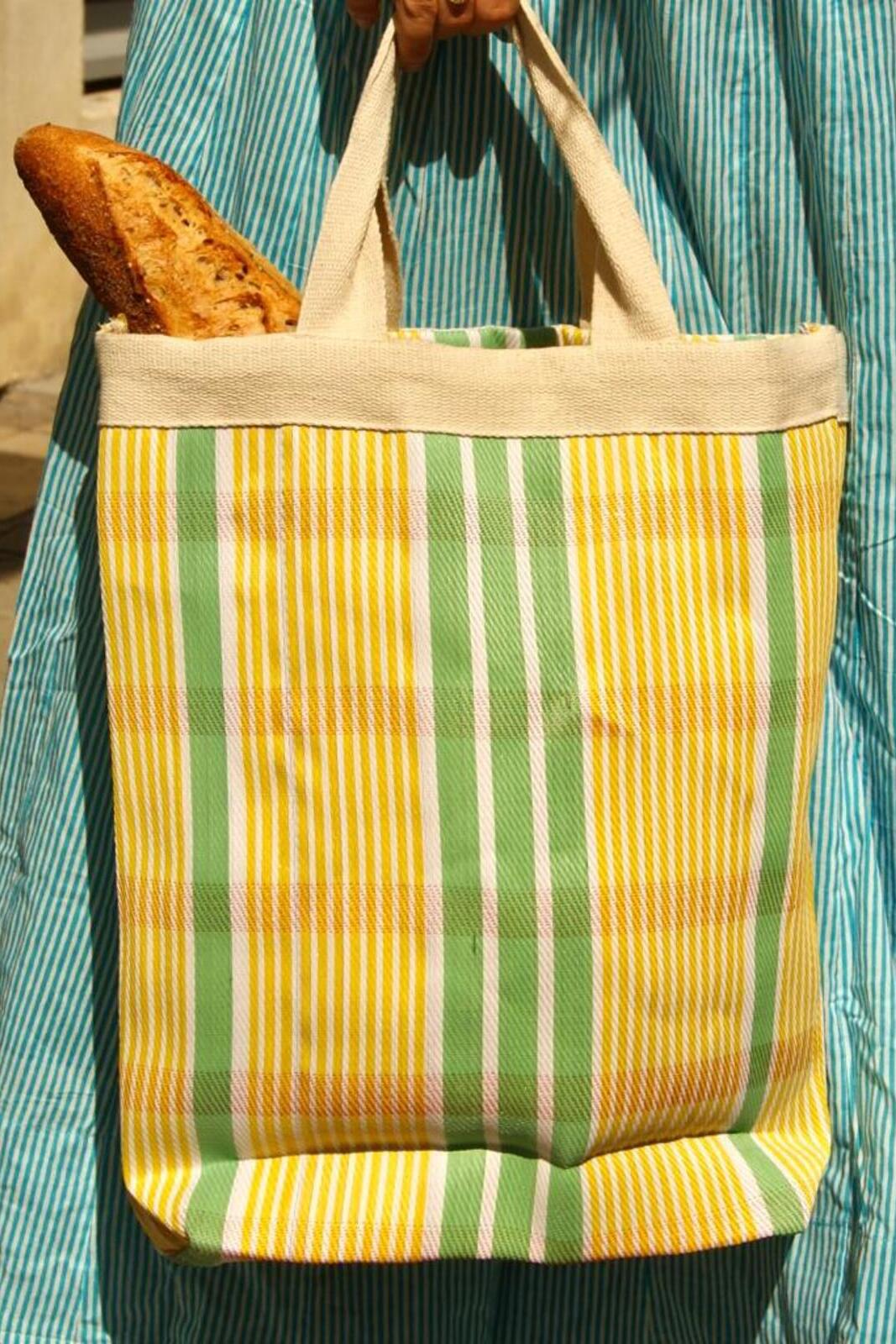 tote bag stripes plastique recycle