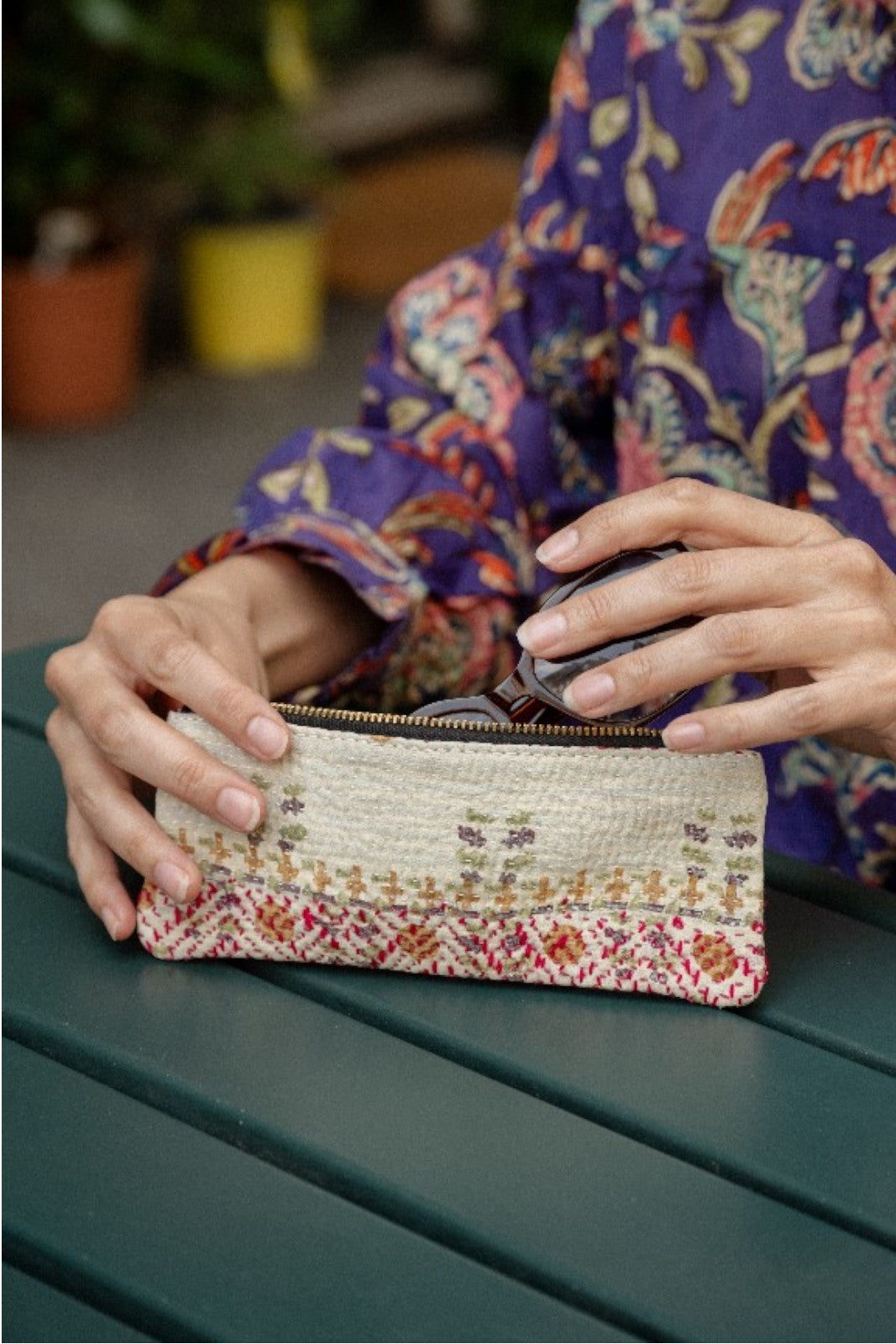 Trousse en Kantha