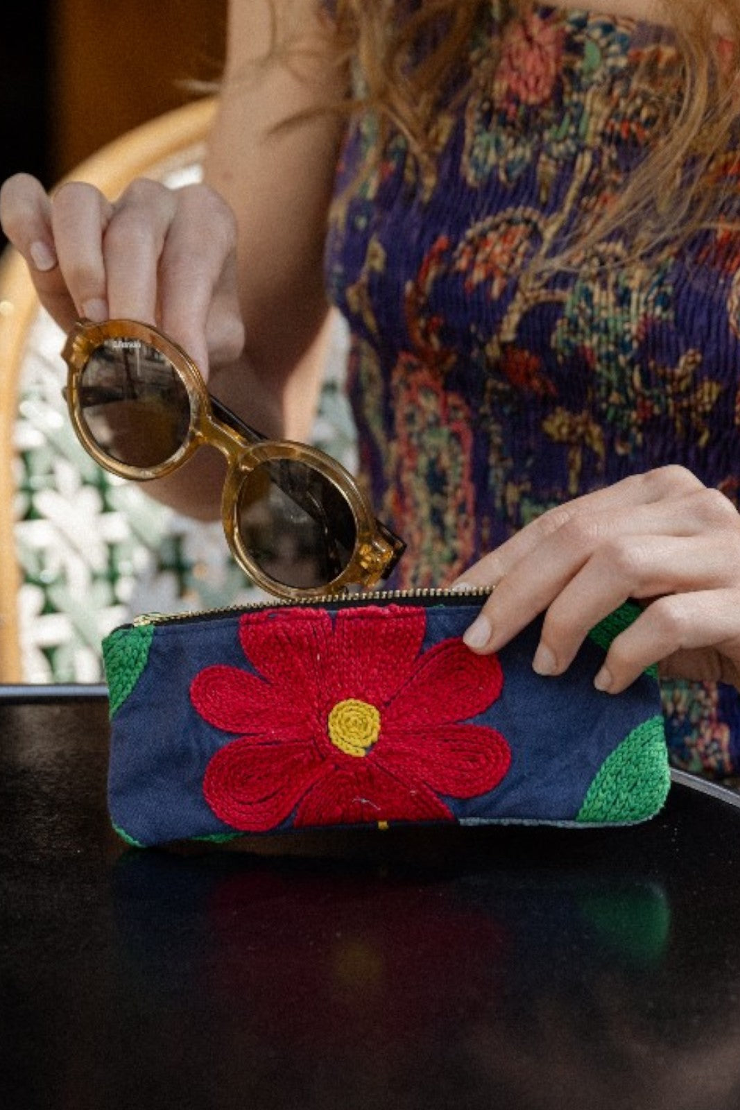 Trousse en Suzani NAVY