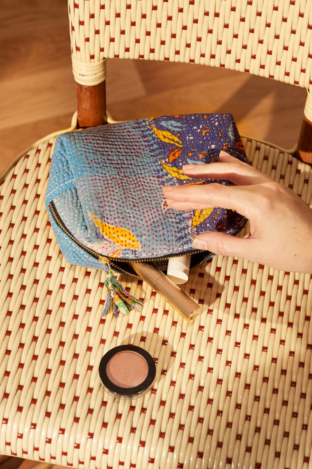 trousse a maquillage bengale kantha