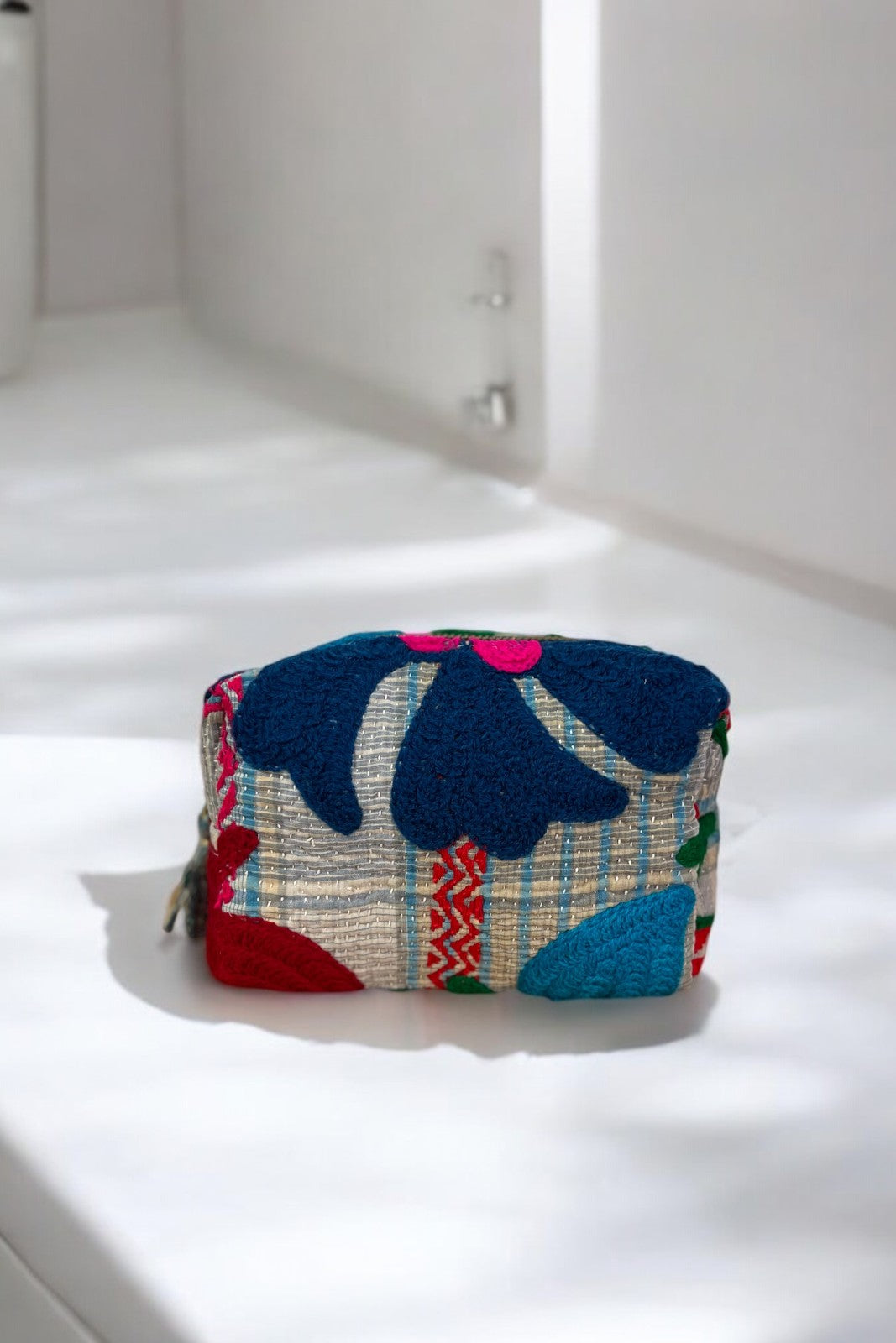 Trousse maquillage Kantha Brodé