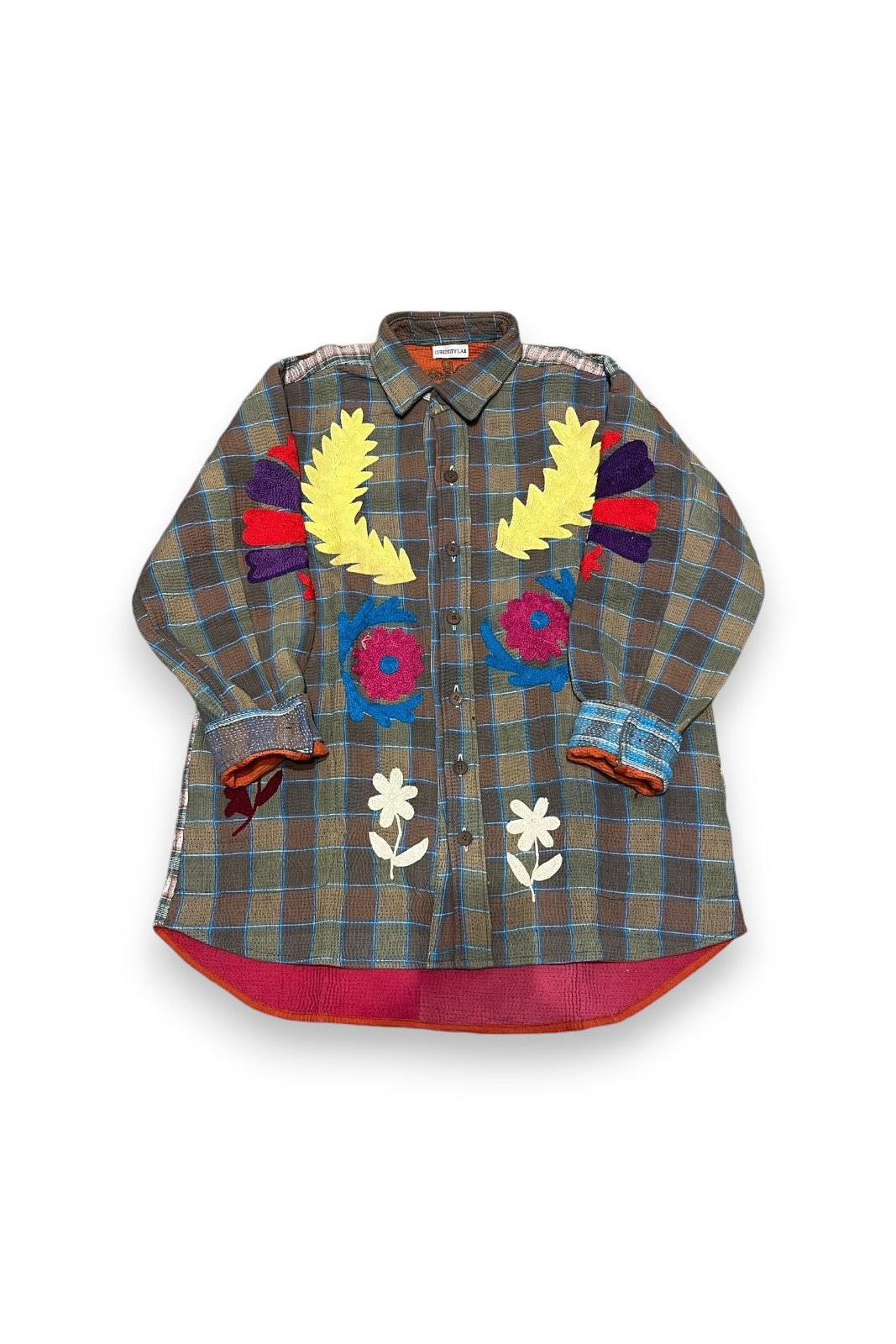 Veste Baya Kantha Brodée MARRON