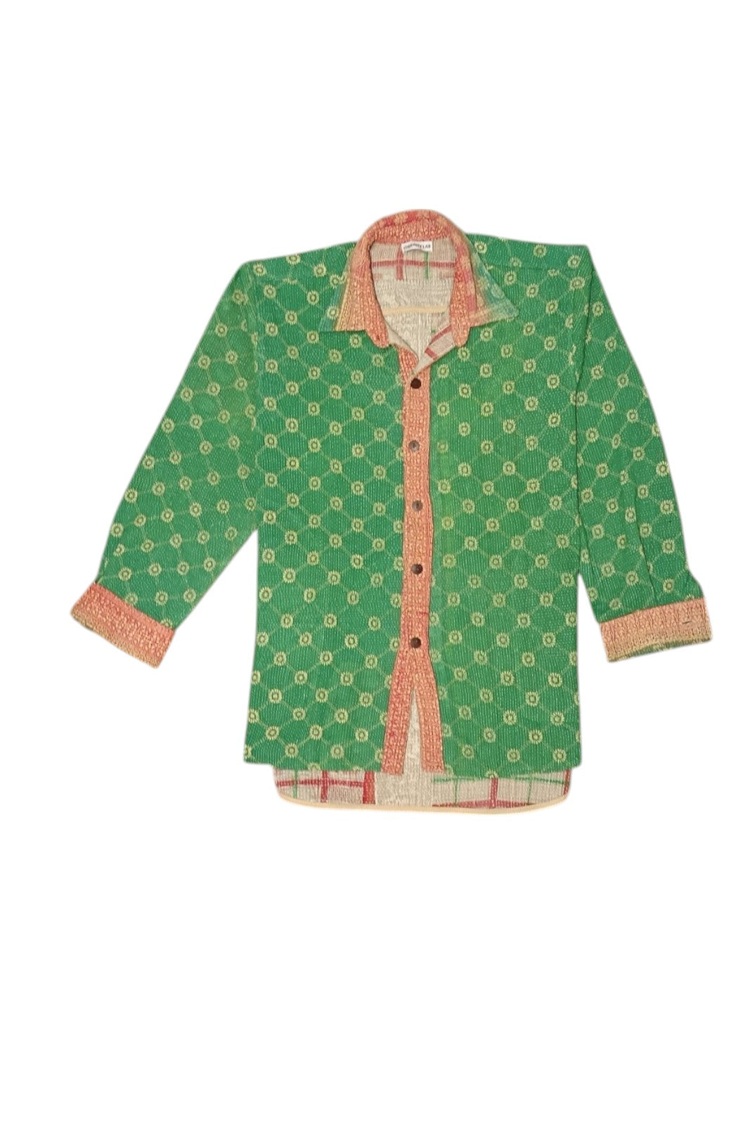Veste Baya Kantha VERT DOTS