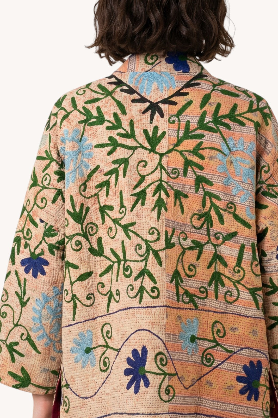 Veste Bengal Kantha brodé