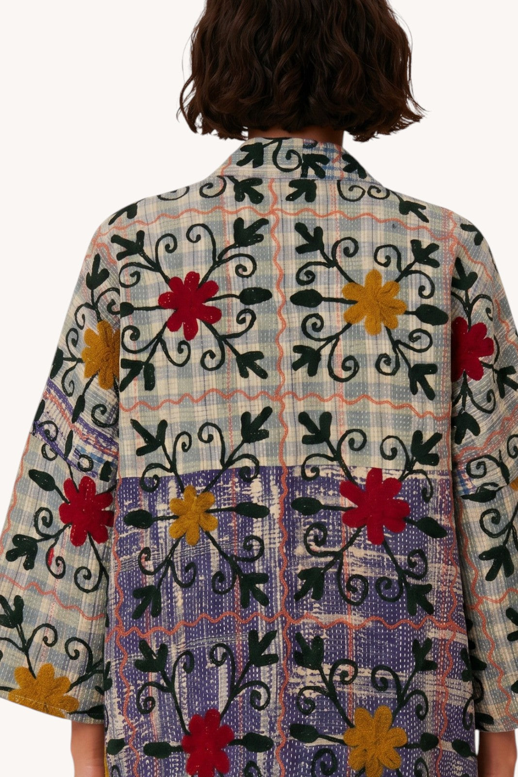 Veste Bengal Kantha brodé