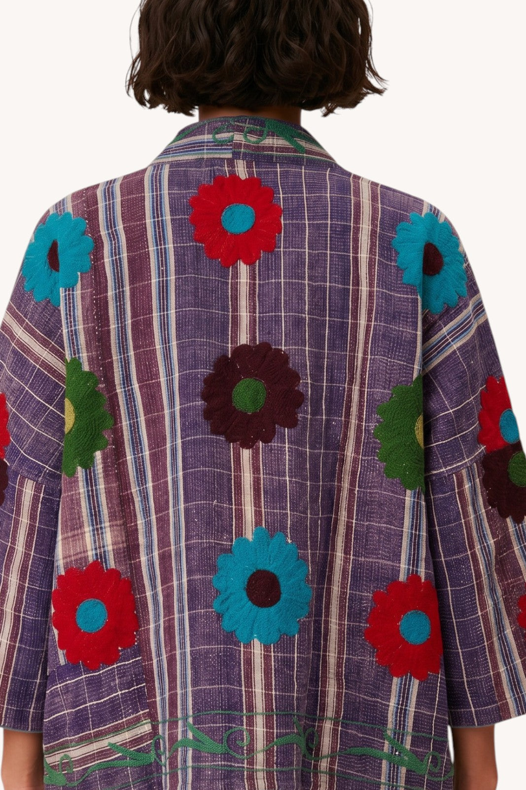 Veste Bengal Kantha brodé
