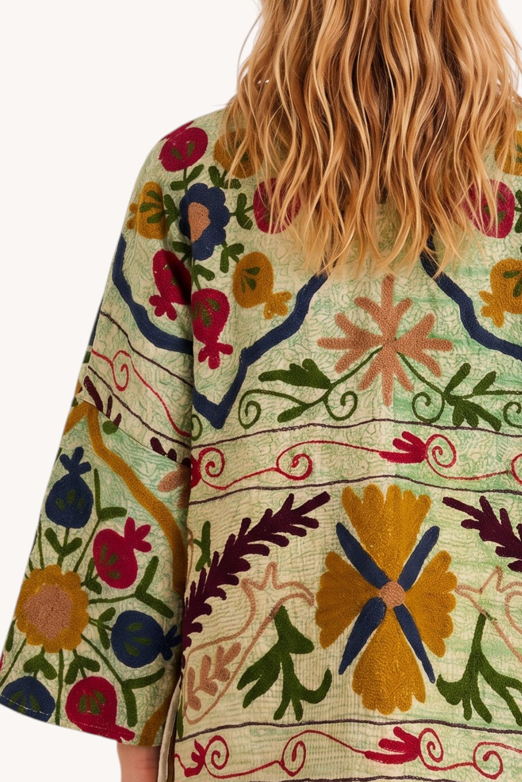 Veste Bengal Kantha brodé