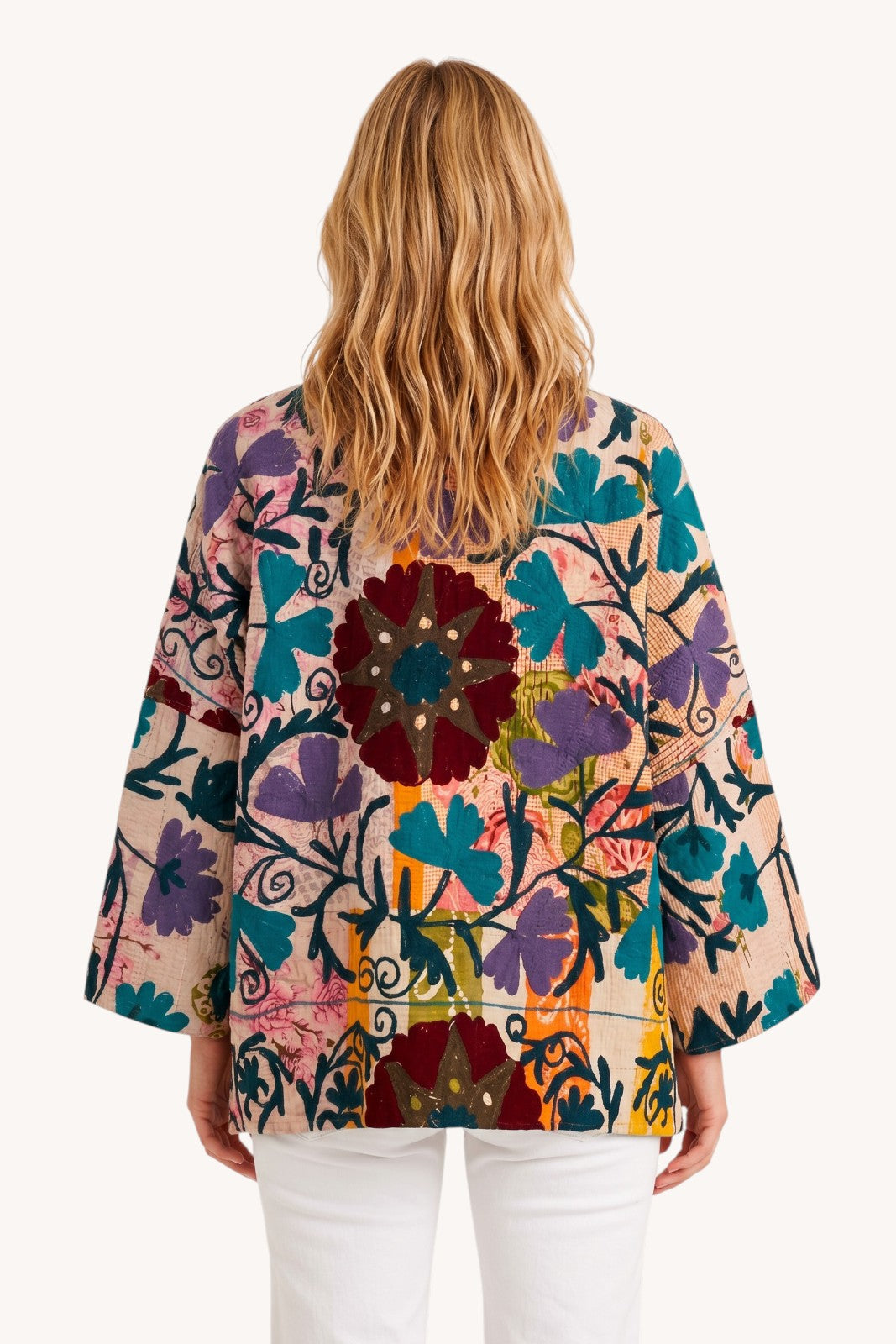 Veste Bengal Kantha brodé