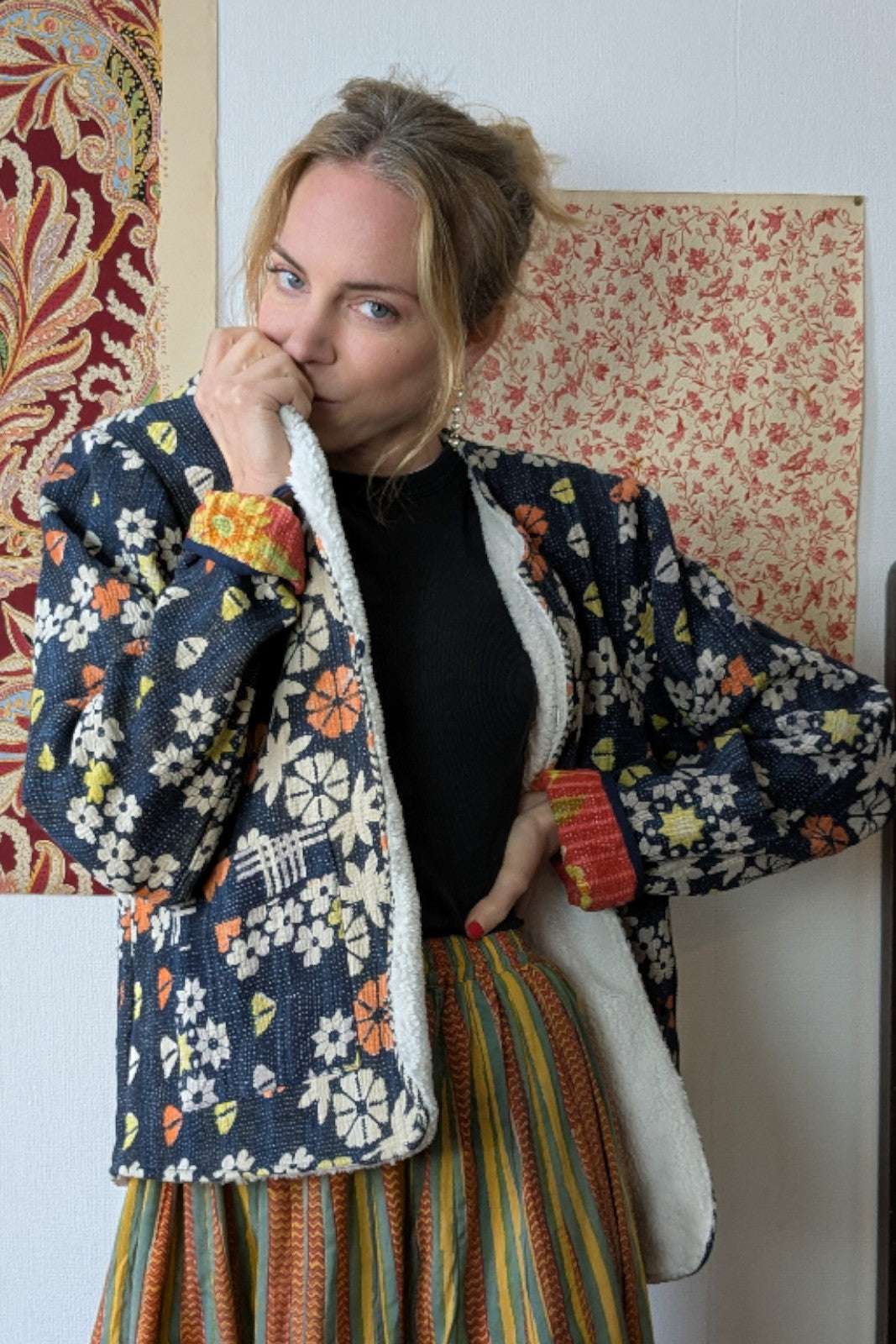 Veste Kantha Doublée Baniyaan