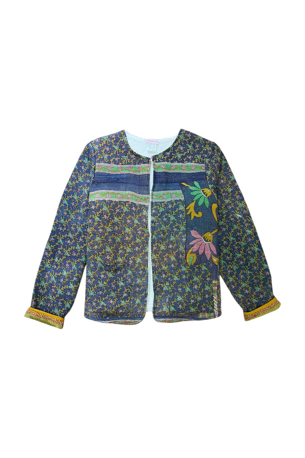 Veste Kantha Doublée Baniyaan NAVY