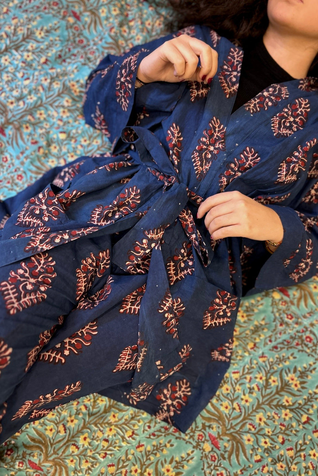 veste kimono jodhpur coton indien