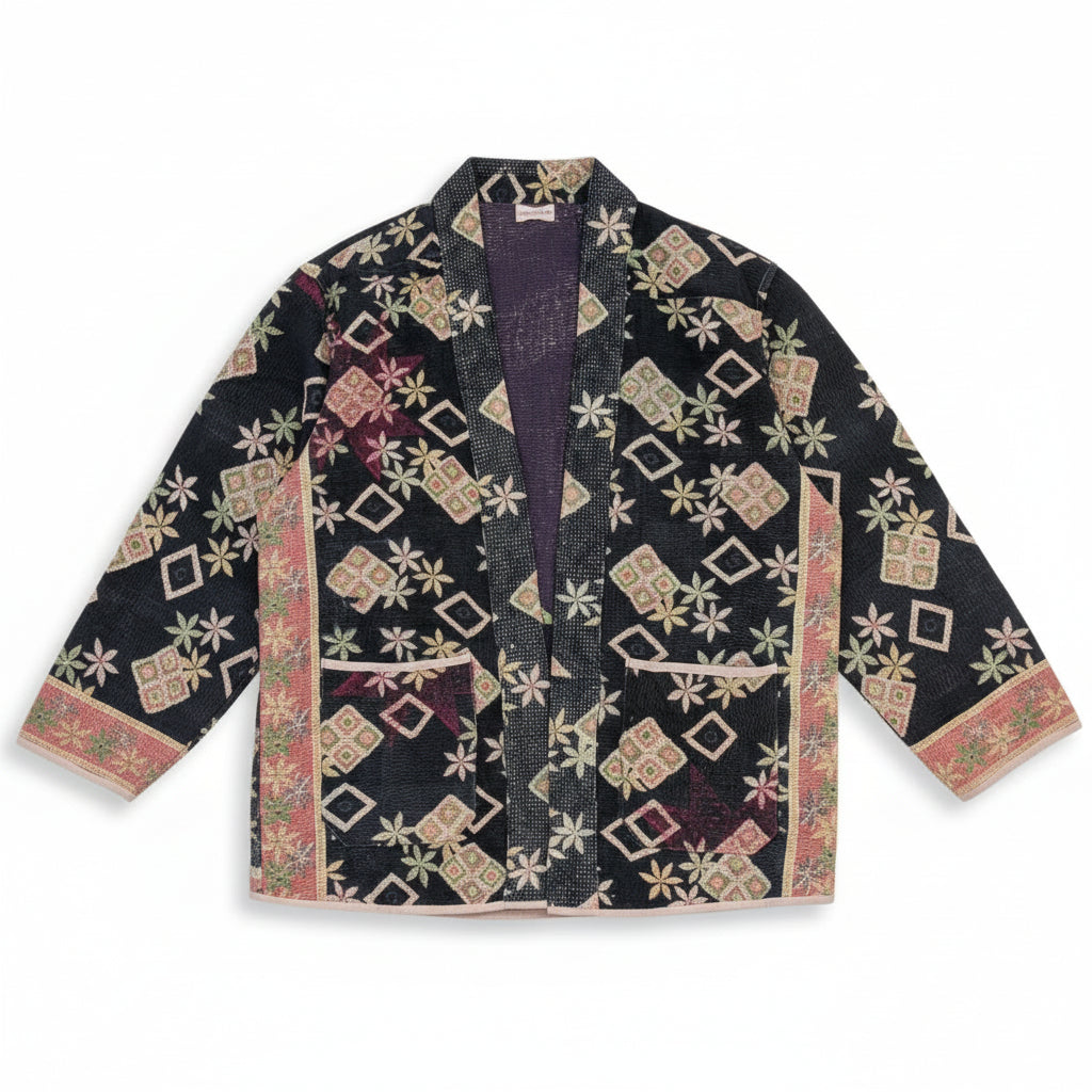 Veste Kimono Kantha KALIMPONG