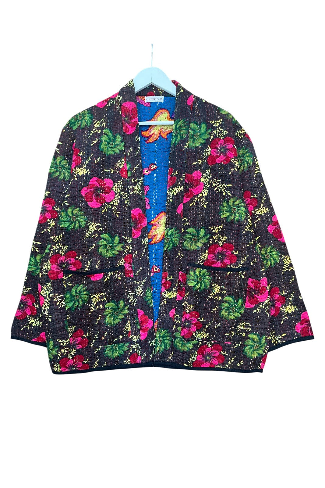 Veste Kimono Kantha Pakistan MARRON