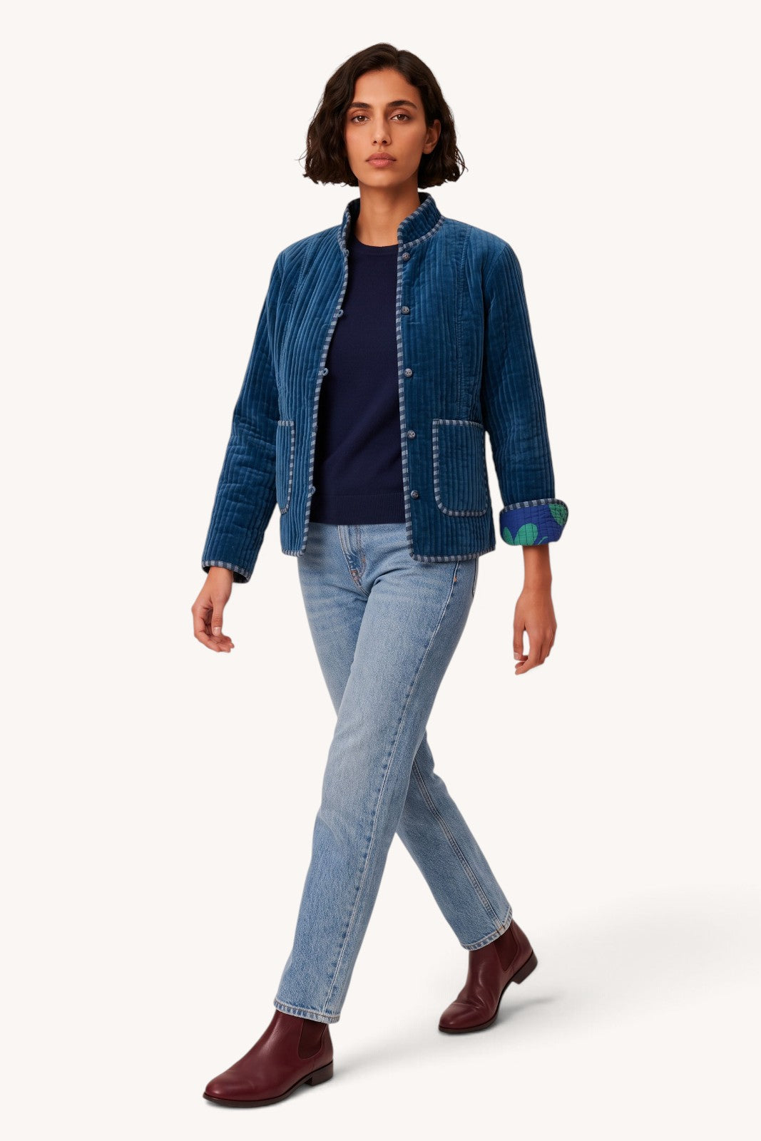 Veste Velours BLEU