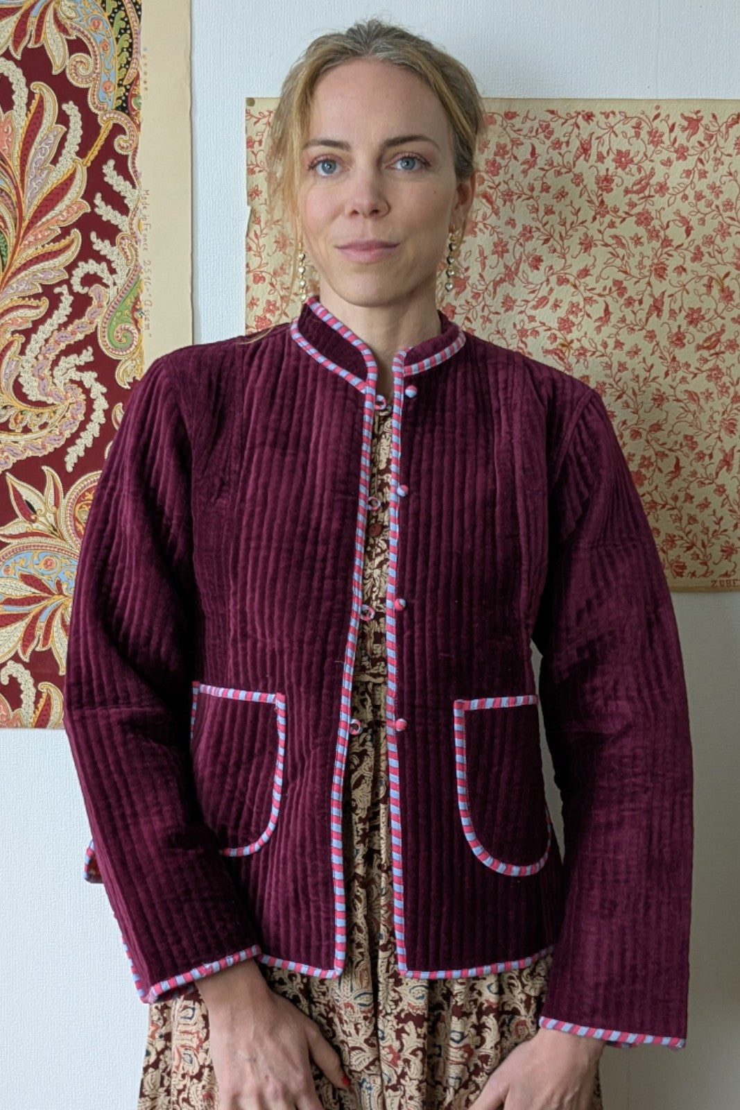 Veste Velours BORDEAUX