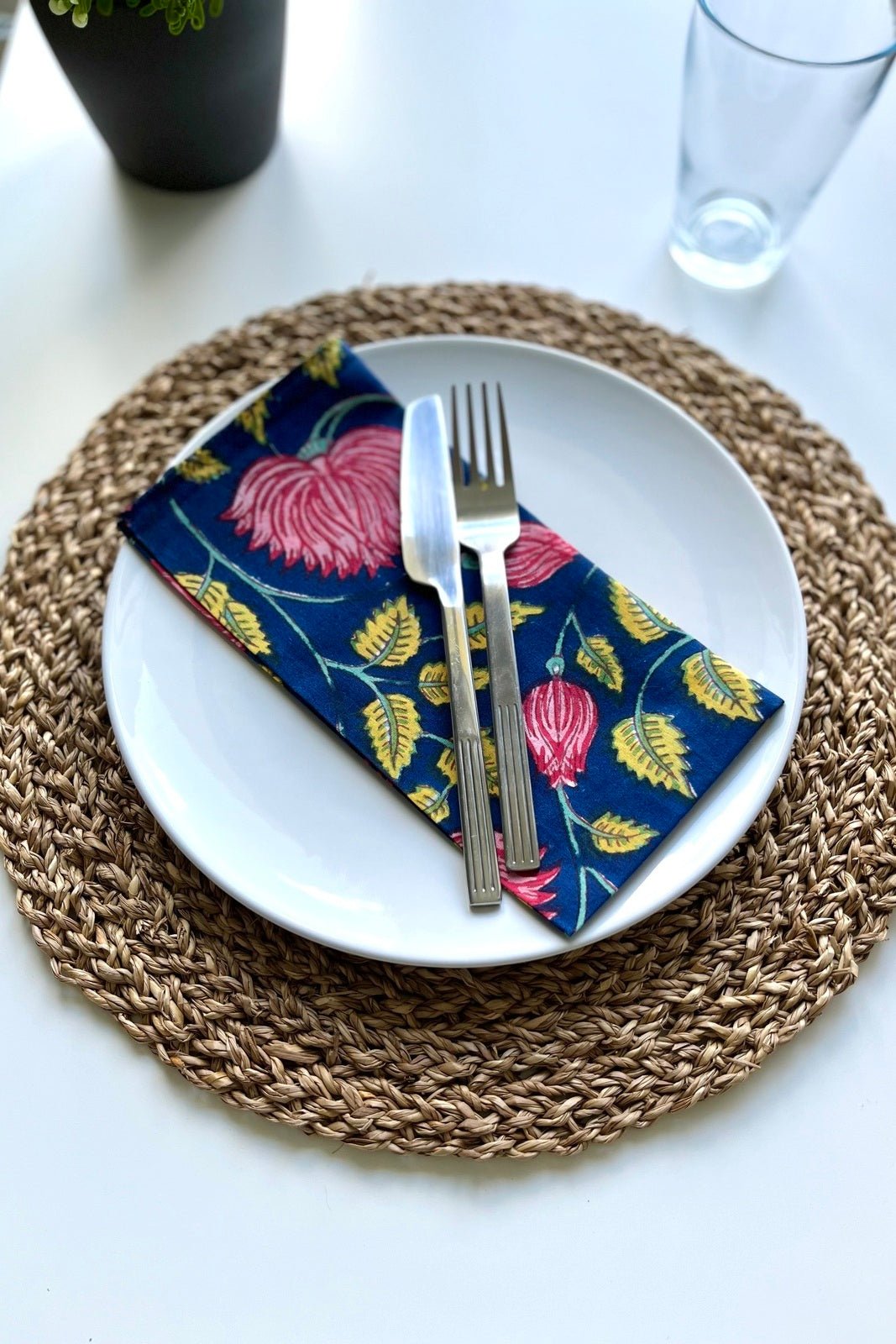 Lot de 4 serviettes de table PIVOINE KLEIN