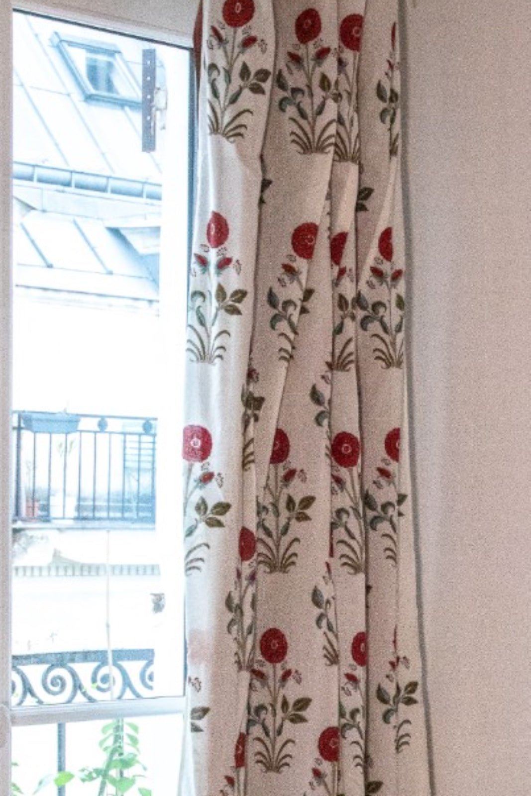 Rideau Block print BLANC