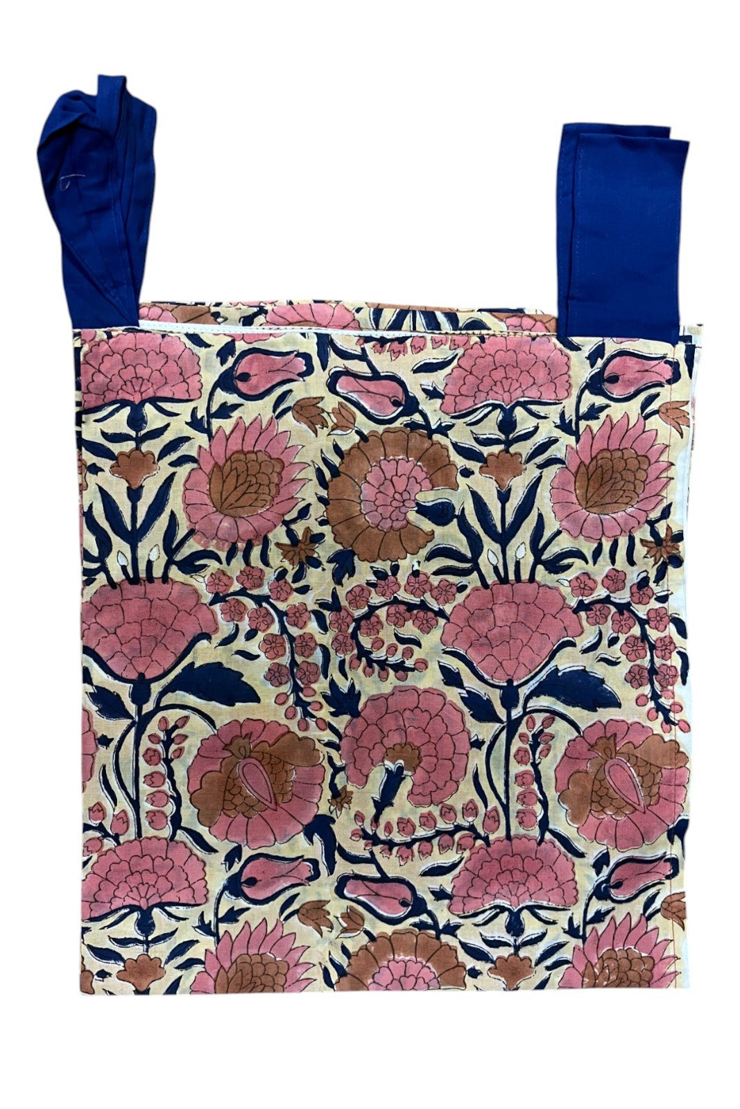 Rideau Block print NAVY ROSE