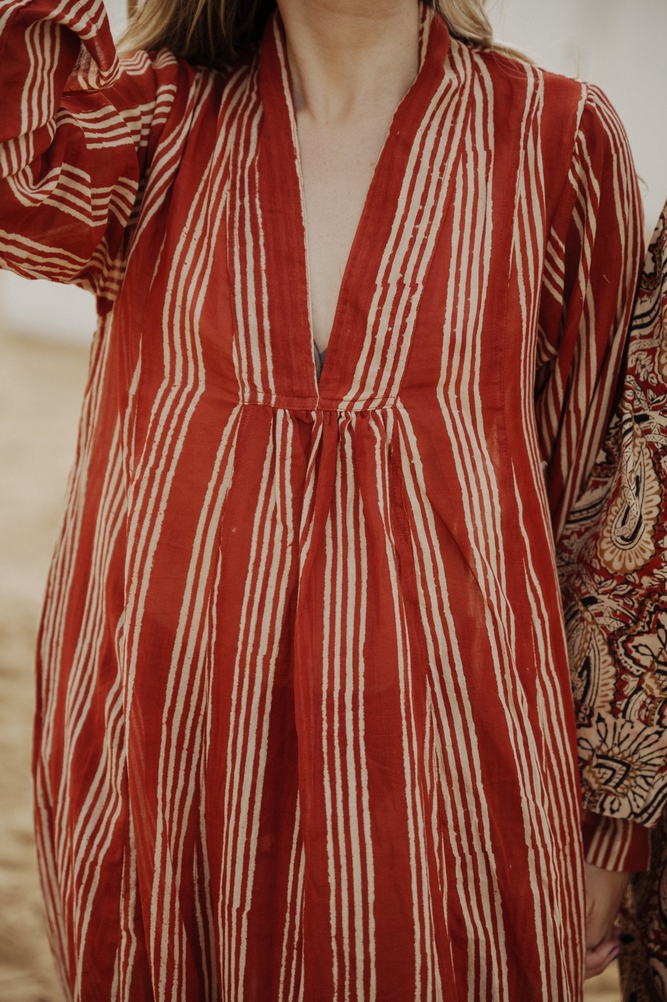 Robe Palladio STRIPES ROUGE