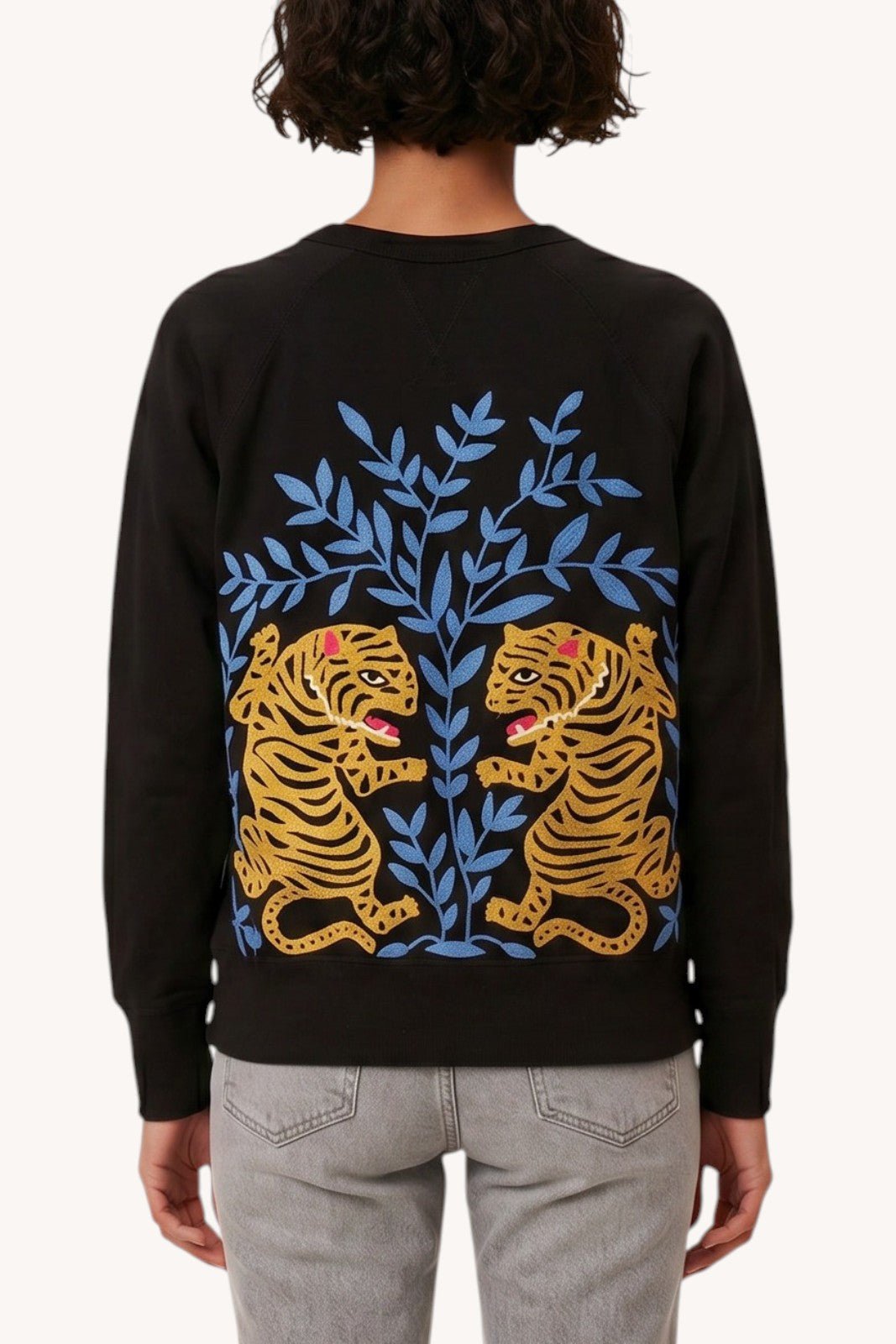 Sweat Tigre brodé NOIR