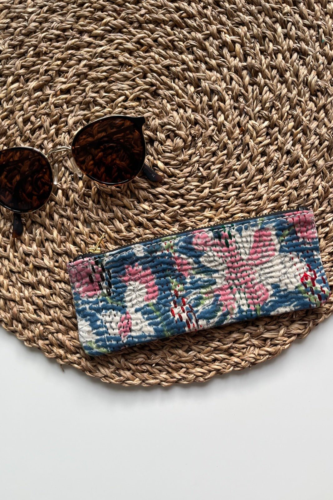 Trousse en Kantha NAVY